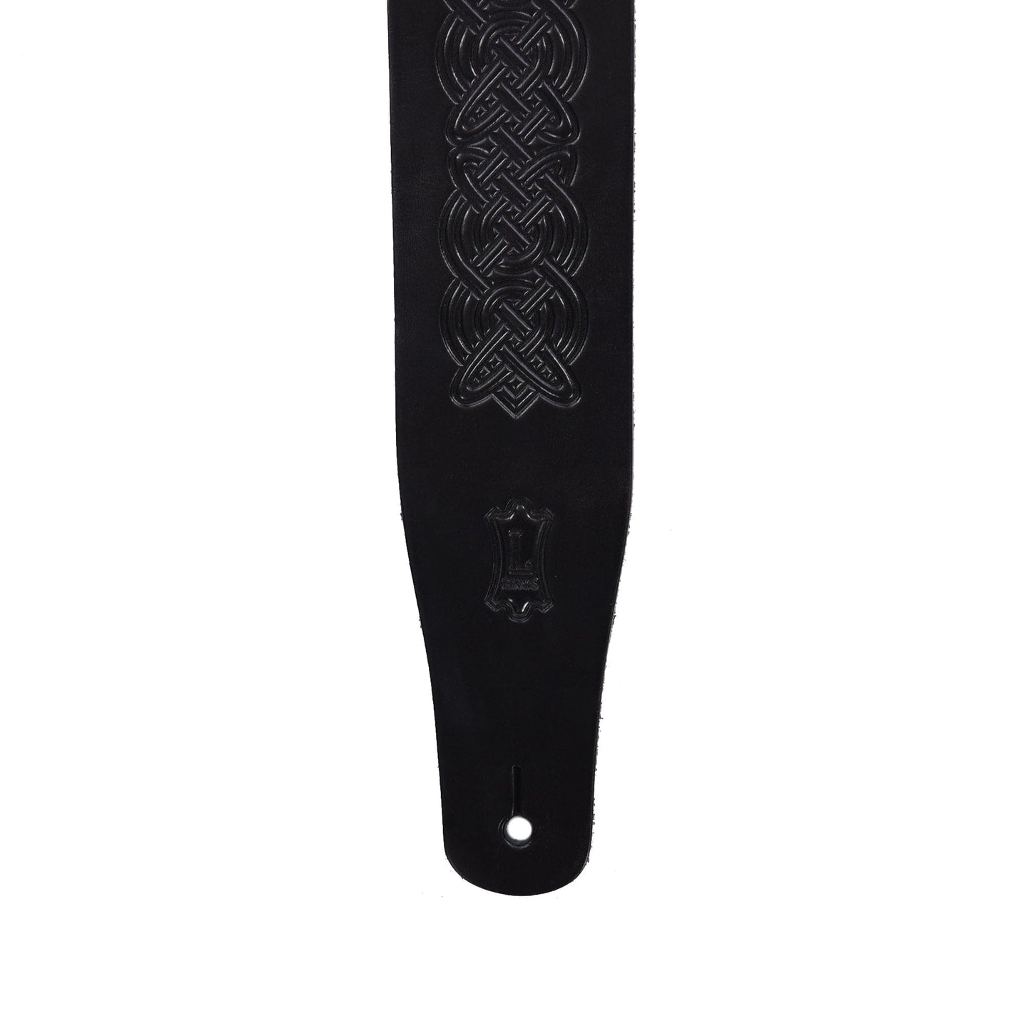 Levy's Textures Series 2.5" Wide Veg-Tan Leather Guitar Strap Celtic Knot Pattern Accessories / Straps