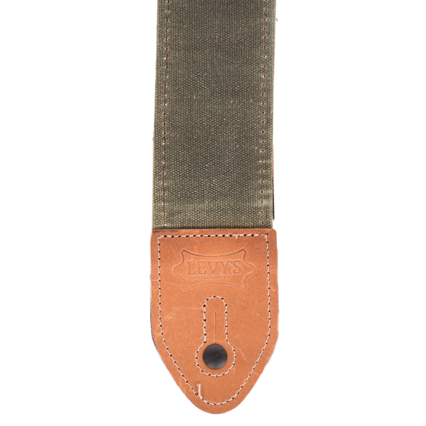 Levy's Textures Series 2" Wide Waxed Canvas Guitar Strap Forest Green Accessories / Straps