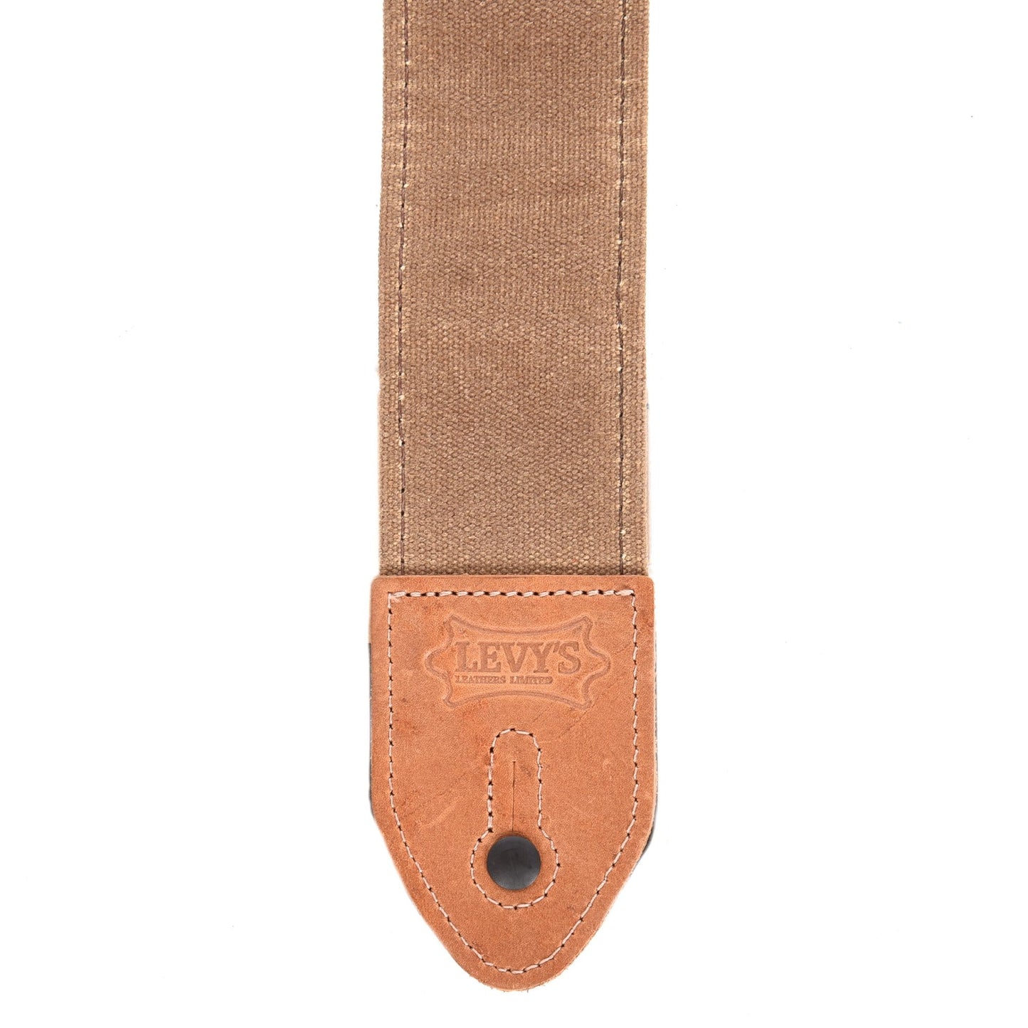 Levy's Textures Series 2" Wide Waxed Canvas Guitar Strap Tan Accessories / Straps