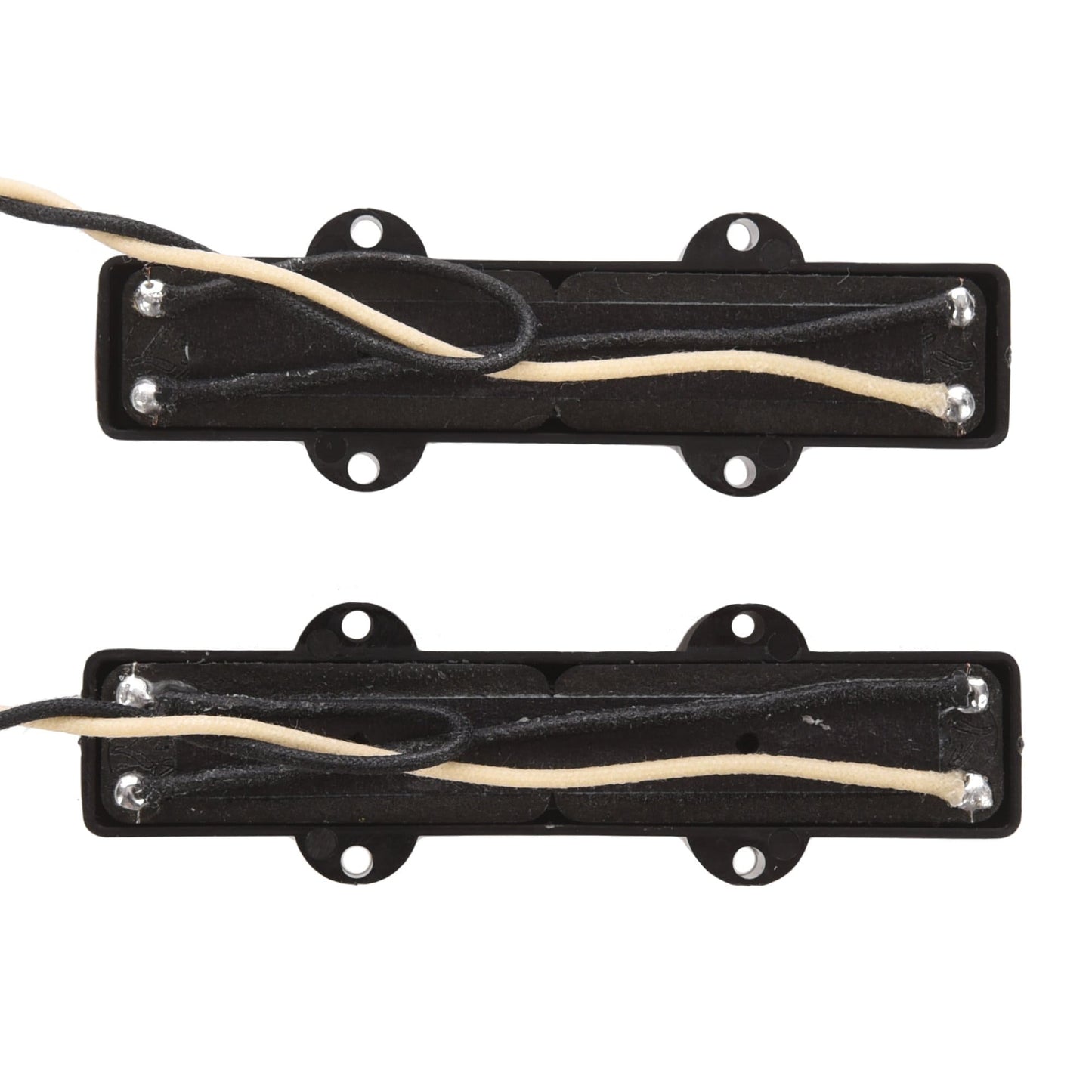 Lindy Fralin Split Jazz Bass Pickup Set 5% Overwind Black Parts / Bass Pickups