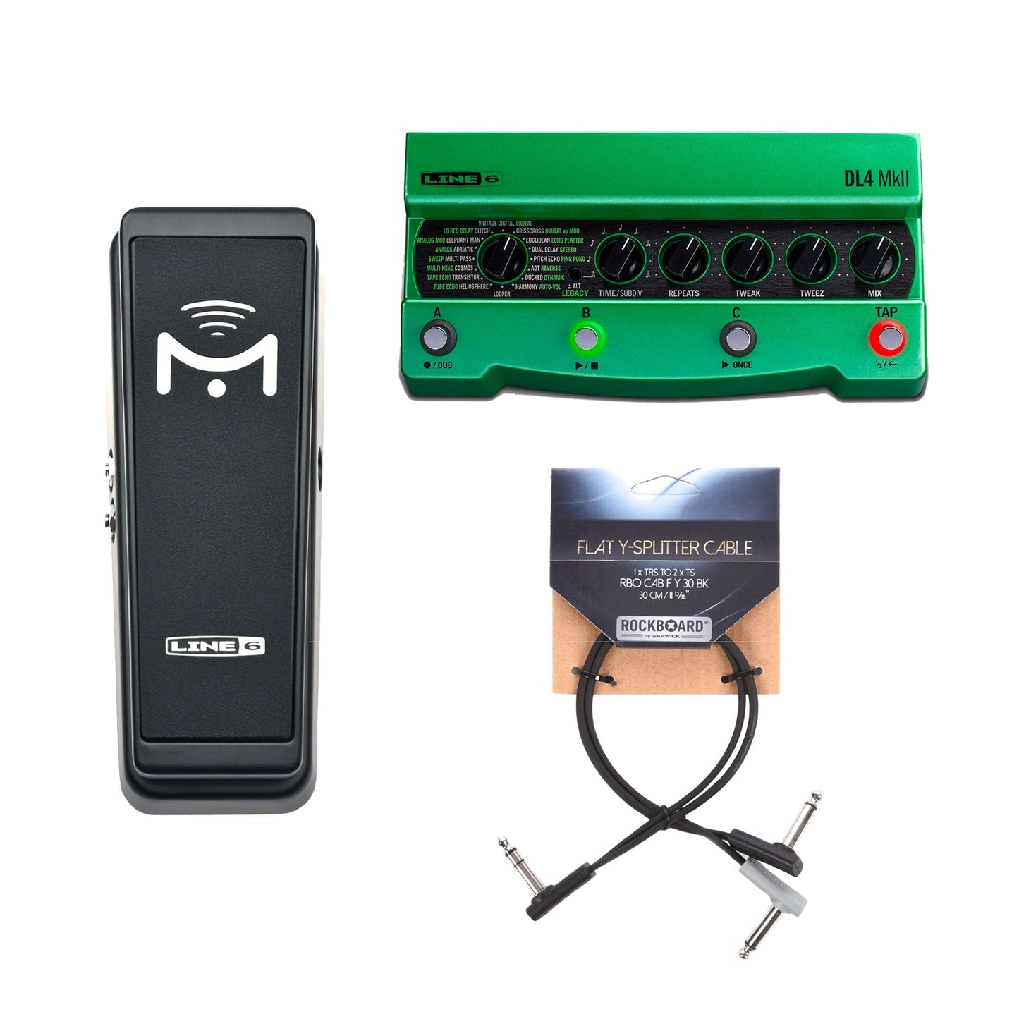 Line 6 DL4 MKII Delay Modeler Pedal w/Mission Engineering SP1 L6H and Splitter Cable Bundle Effects and Pedals / Delay