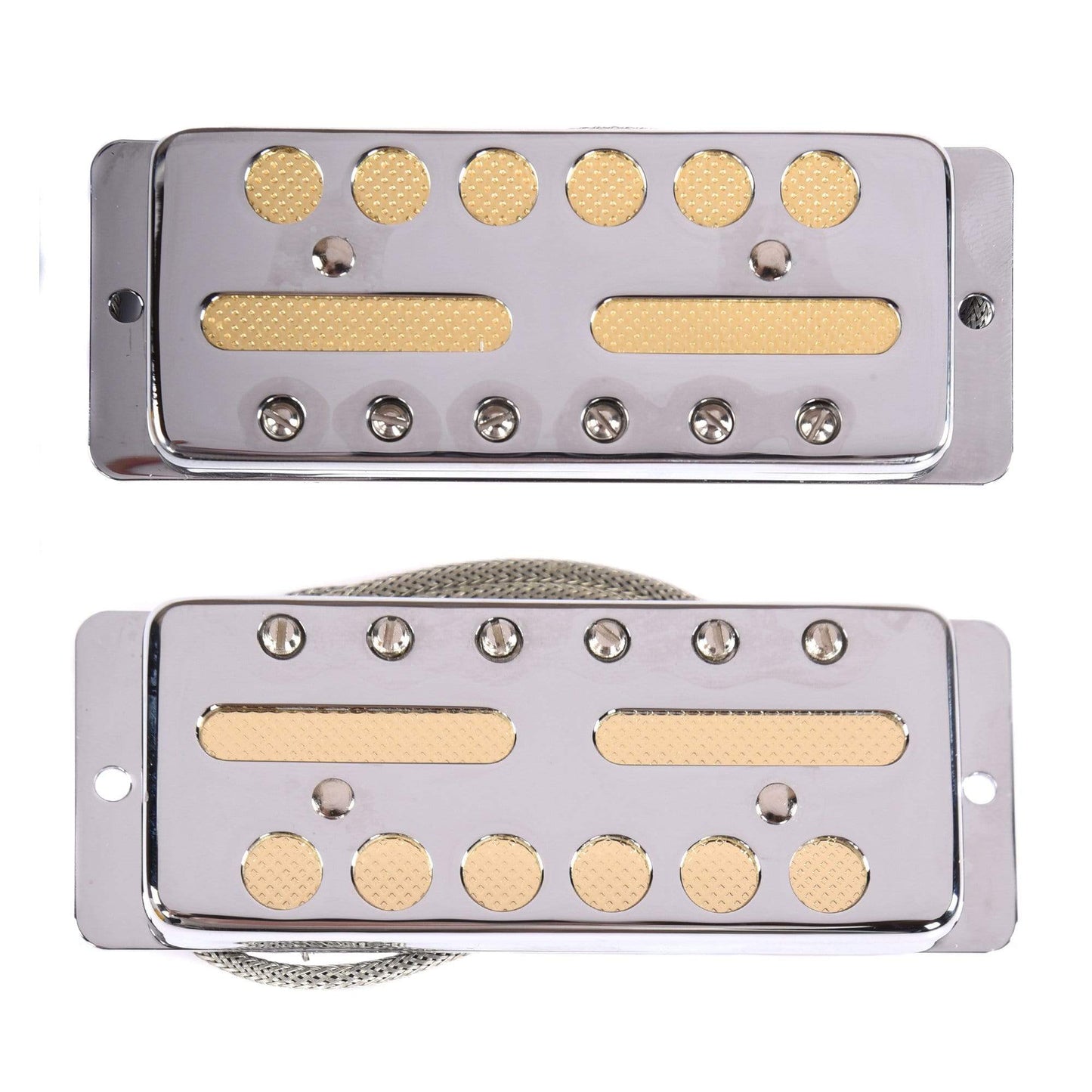 Lollar Gold Foil Teisco-style Single Coil Pickup Set Chrome Parts / Guitar Pickups