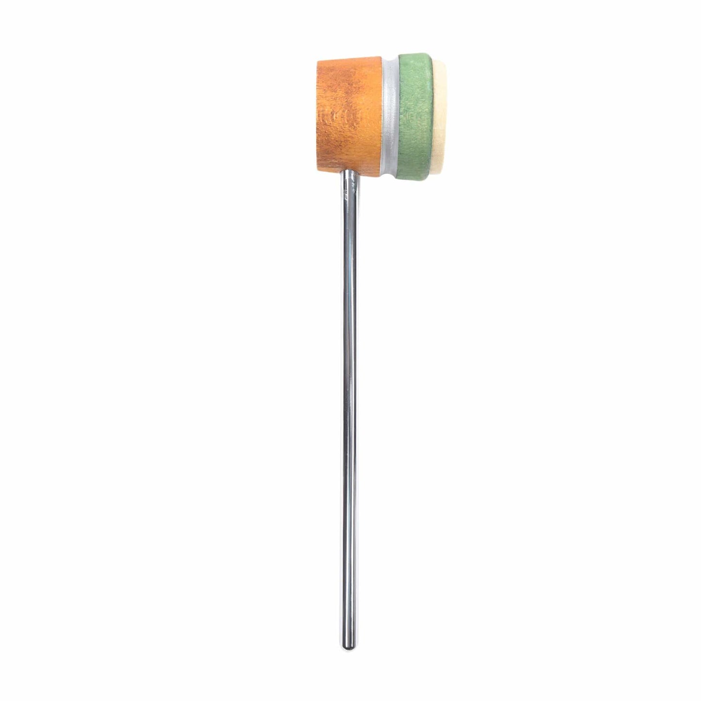 Low Boy Lightweight Felt Bass Drum Beater Amber/Green w/Silver Sparkle Stripe Drums and Percussion / Parts and Accessories / Drum Parts