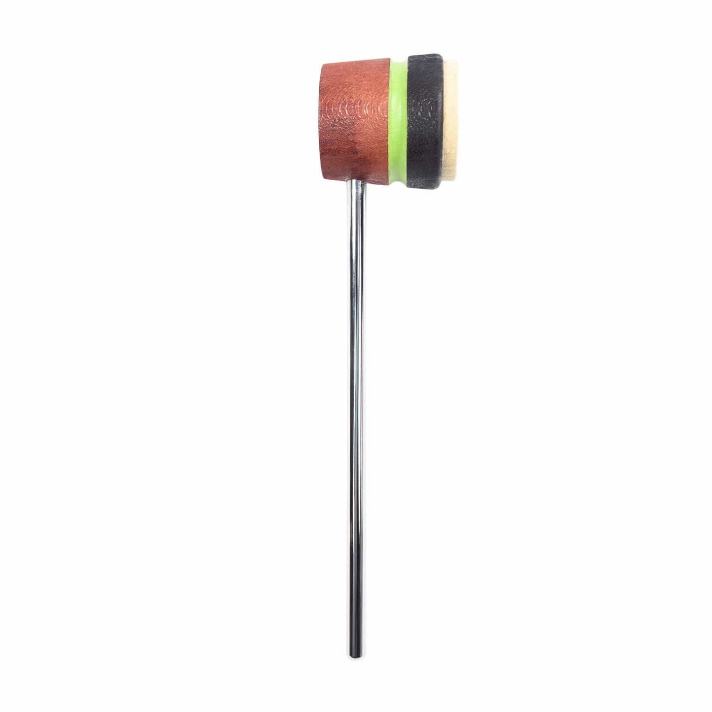 Low Boy Lightweight Felt Bass Drum Beater Cinnamon/Black w/Lime Green Stripe Drums and Percussion / Parts and Accessories / Drum Parts