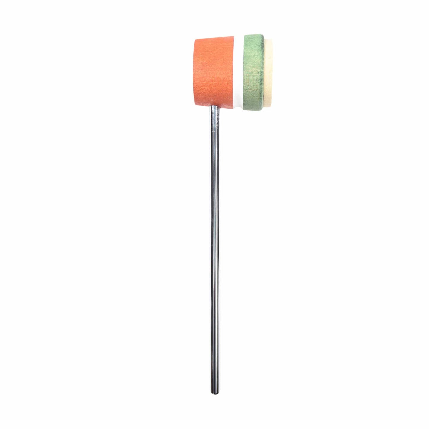 Low Boy Lightweight Felt Bass Drum Beater Orange/Green w/White Stripe Drums and Percussion / Parts and Accessories / Drum Parts