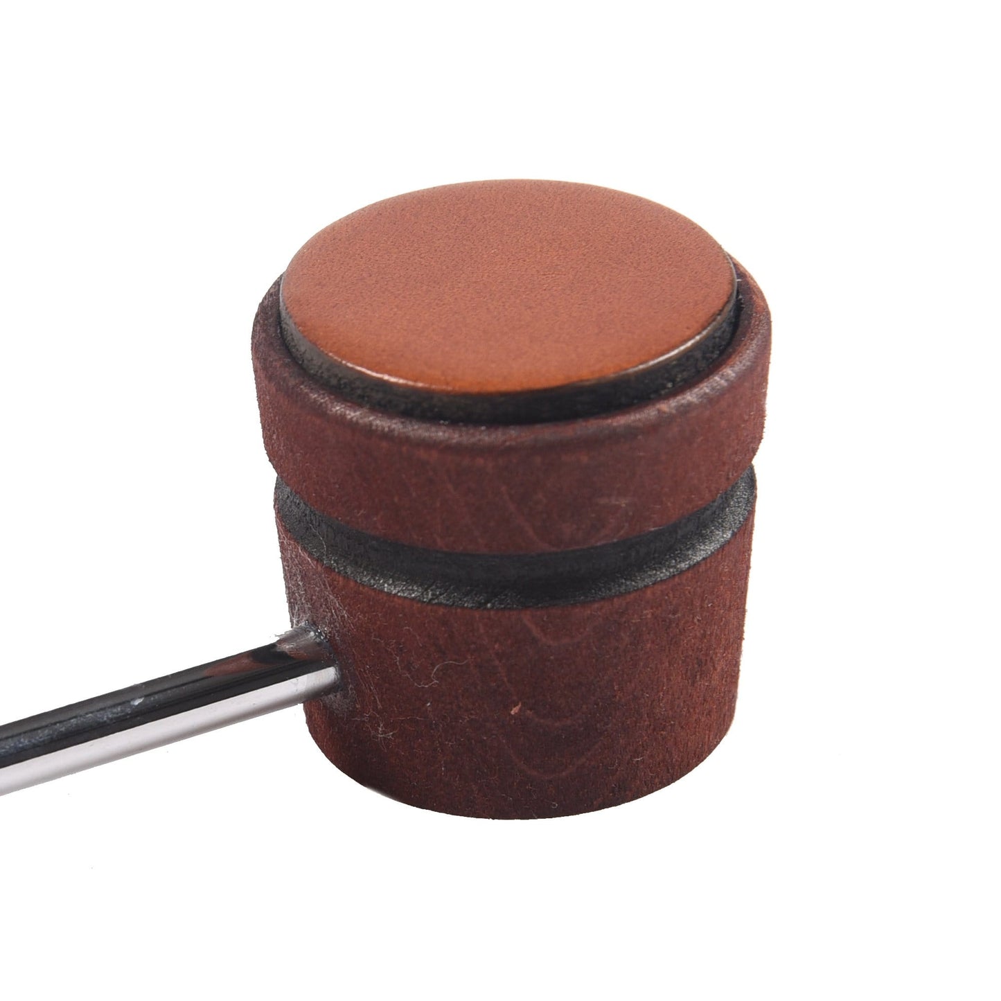 Low Boy Lightweight Leather Bass Drum Beater Cinnamon w/Black Stripe Drums and Percussion / Parts and Accessories / Drum Parts