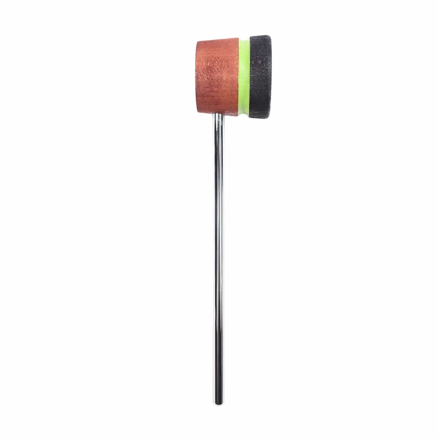 Low Boy Lightweight Wood Bass Drum Beater Cinnamon/Black w/Lime Green Stripe Drums and Percussion / Parts and Accessories / Drum Parts
