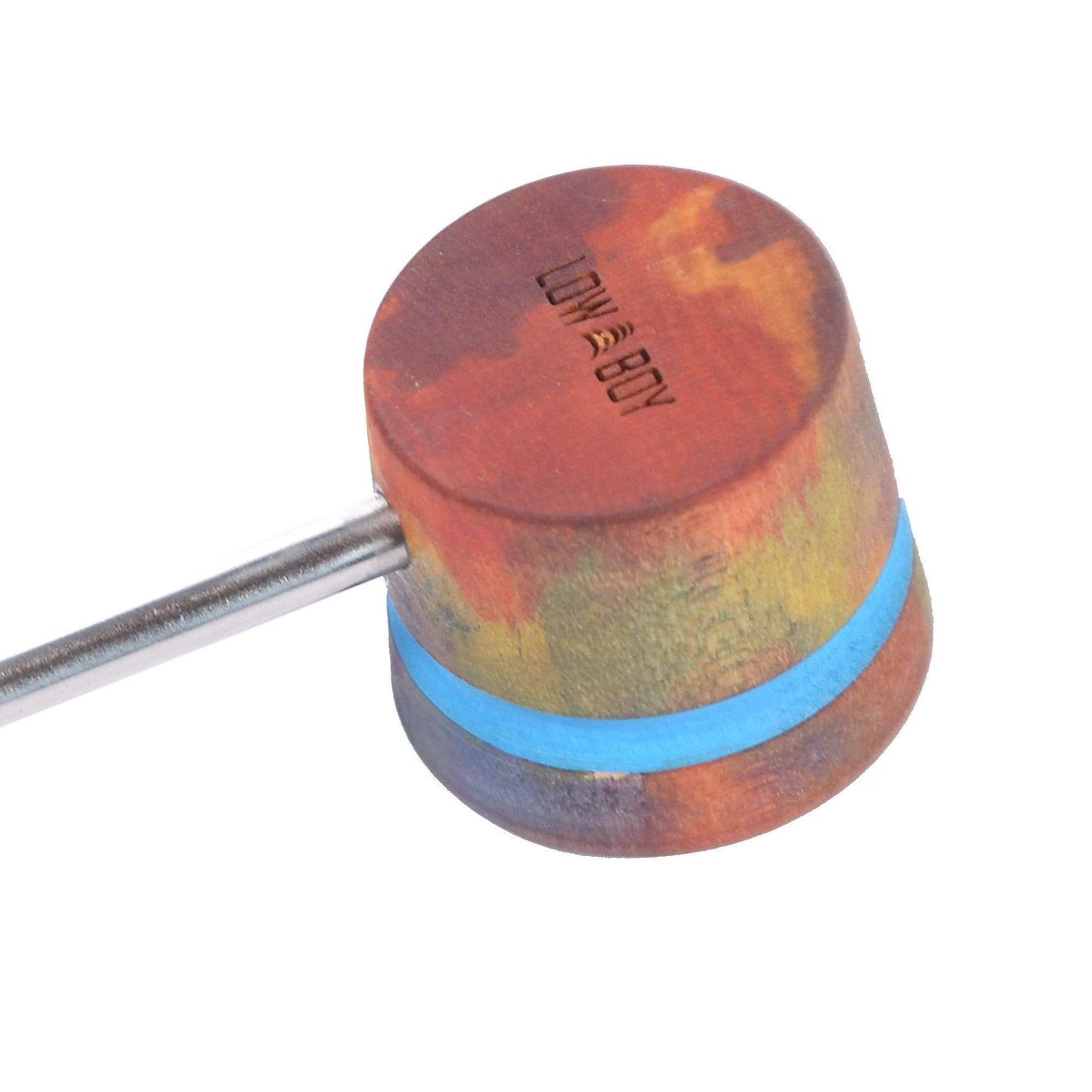 Low Boy Lightweight Wood Bass Drum Beater Tie Dye w/Shock Blue Stripes Drums and Percussion / Parts and Accessories / Drum Parts