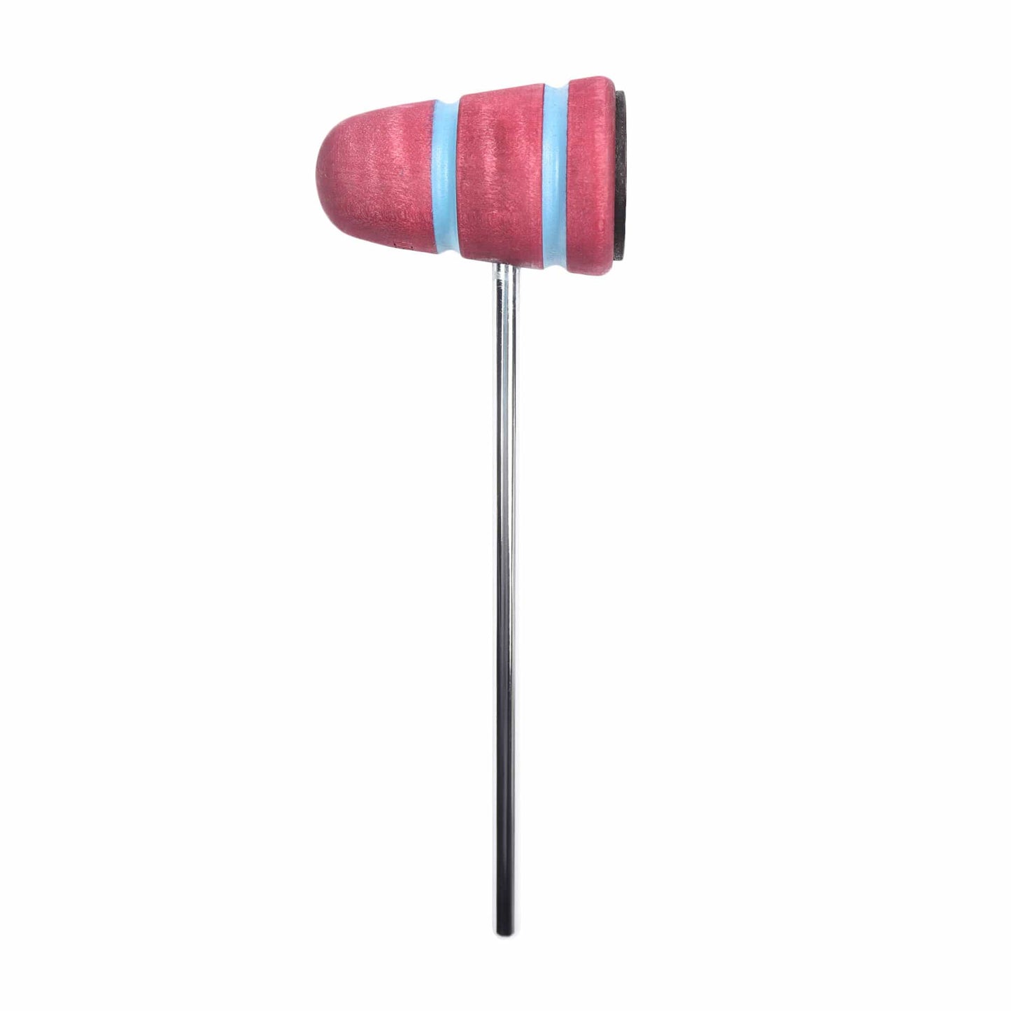 Low Boy Standard Leather Bass Drum Beater Cherry w/Seafoam Stripes Drums and Percussion / Parts and Accessories / Drum Parts