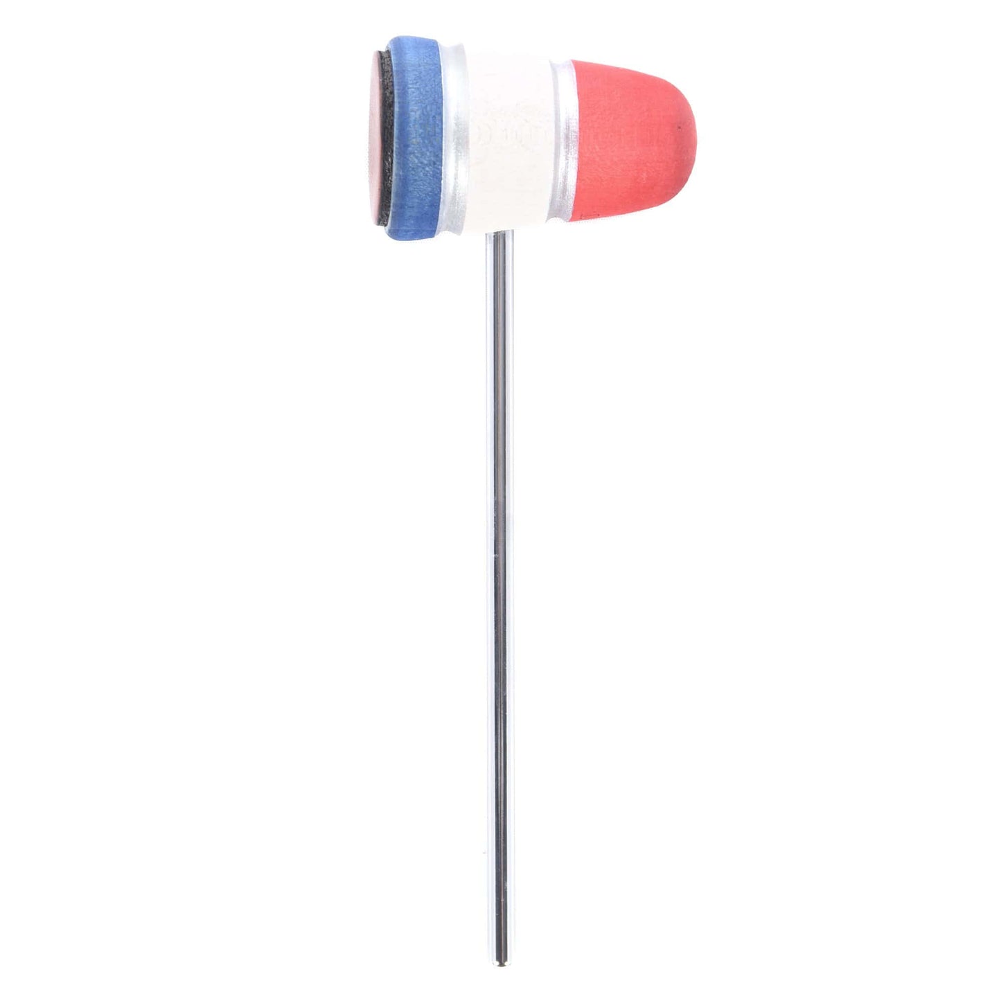 Low Boy Standard Leather Bass Drum Beater Red/White/Blue w/Silver Sparkle Stripes Drums and Percussion / Parts and Accessories / Drum Parts