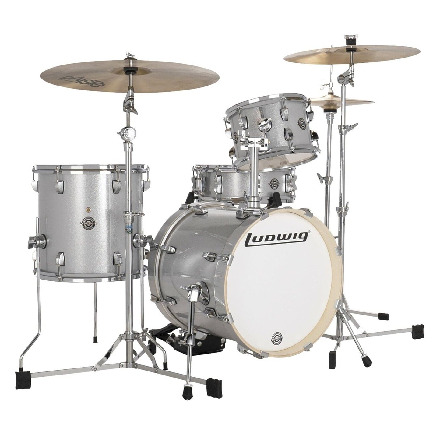 Ludwig Questlove Breakbeats 10/13/16/5x14 4pc. Drum Kit Silver Sparkle Drums and Percussion / Acoustic Drums / Full Acoustic Kits