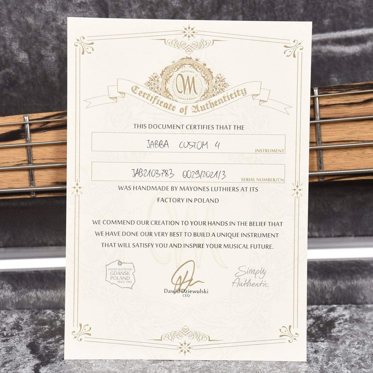 Mayones Jabba Custom 4-String Quilted Maple Trans Dirty Blue Matt Bass Guitars / 4-String