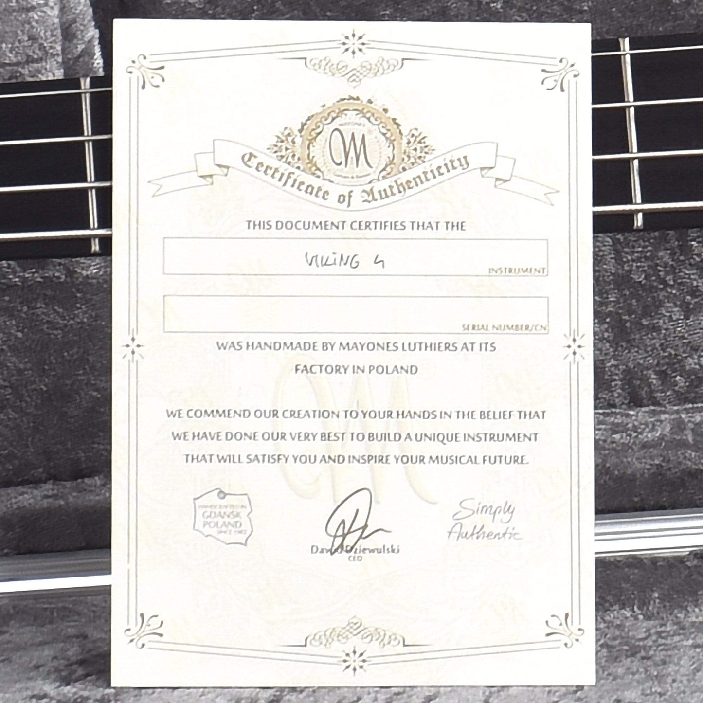 Mayones Viking 4-String Jeans Black Purple Horizon Bass Guitars / 4-String