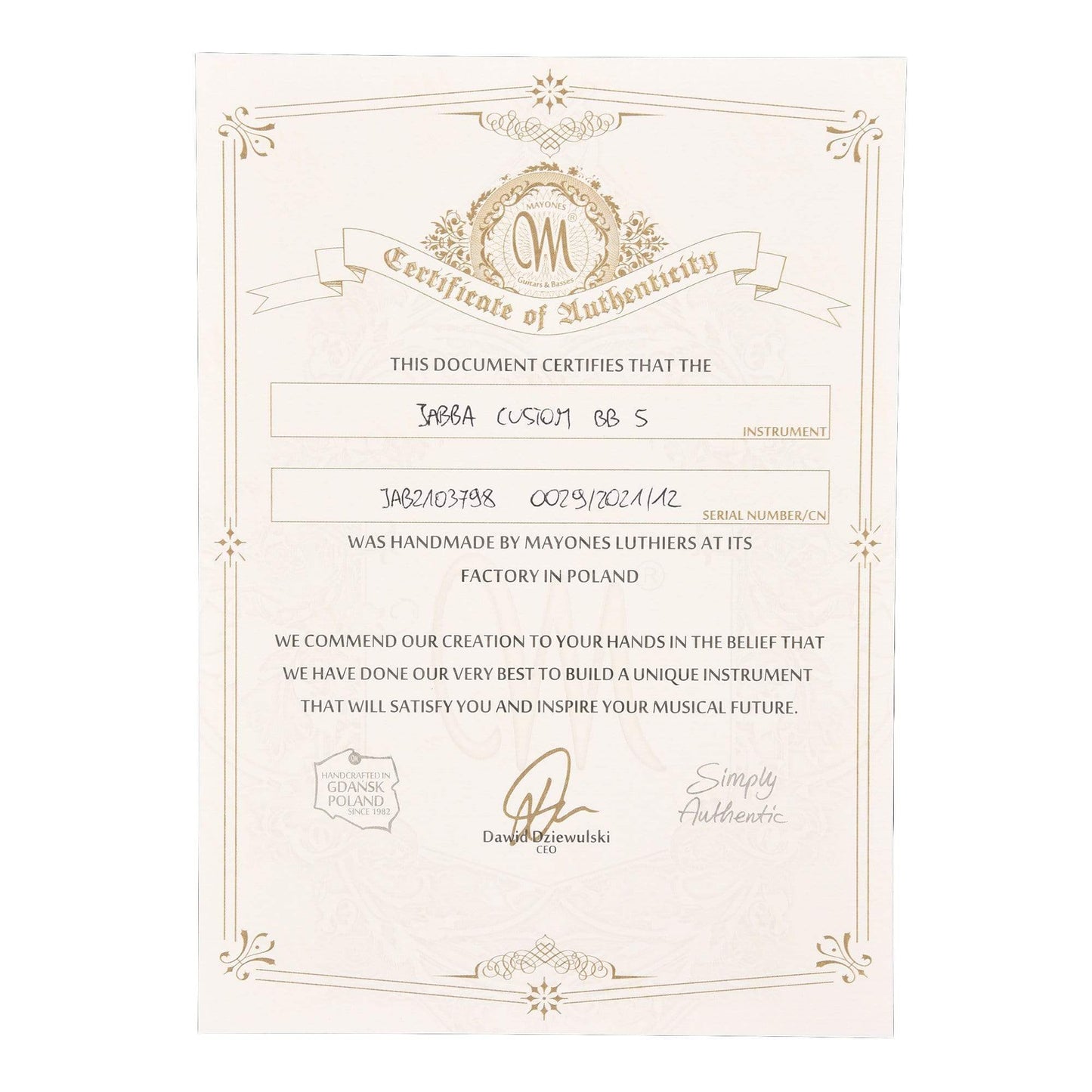 Mayones Jabba Custom BB 5-String Buckeye Burl Natural Black Burst Gloss Bass Guitars / 5-String or More