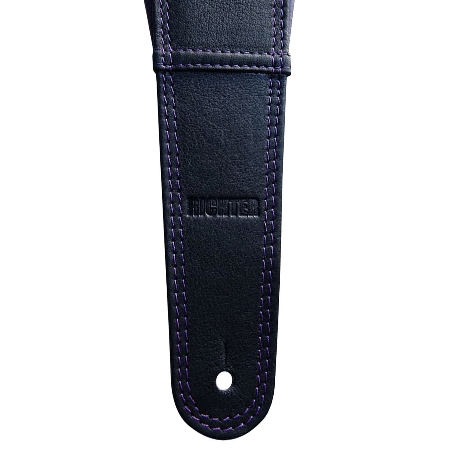 Richter Springbreak I Nappa Guitar Strap Genuine Leather Padded Black / Violet