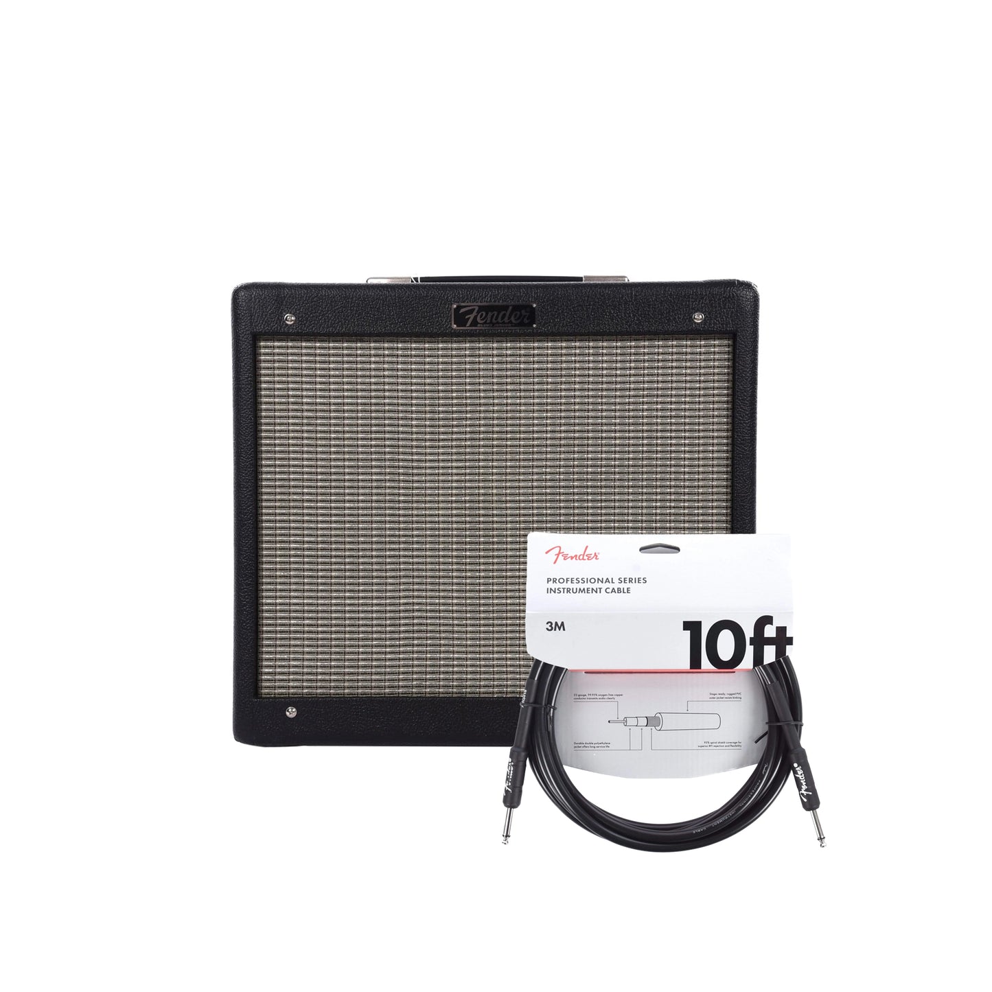 Fender Blues Jr. IV 1x12 Combo Black w/ Eminence Private Jack Speaker and (1) Cable Bundle