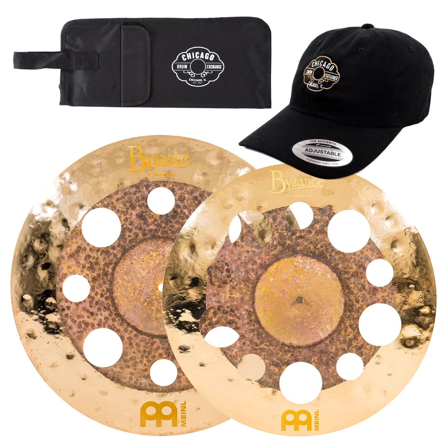 Meinl Byzance 18/20" Extra Dry Byzance Dual Trash Crash Cymbal Set w/CDE Logo Hat & Stick Bag Drums and Percussion / Cymbals / Crash