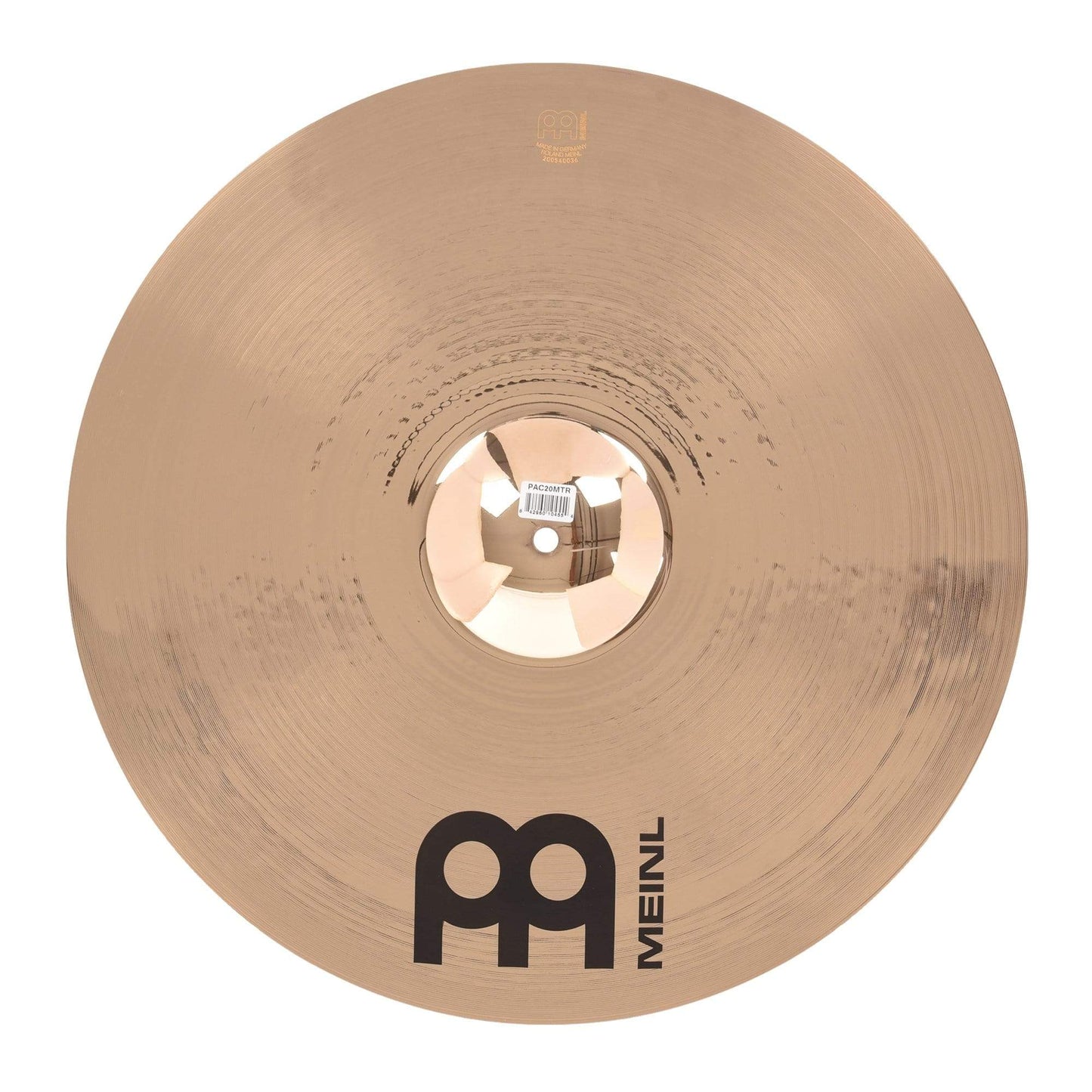 Meinl 20" Pure Alloy Custom Medium Thin Ride Cymbal Drums and Percussion / Cymbals / Ride