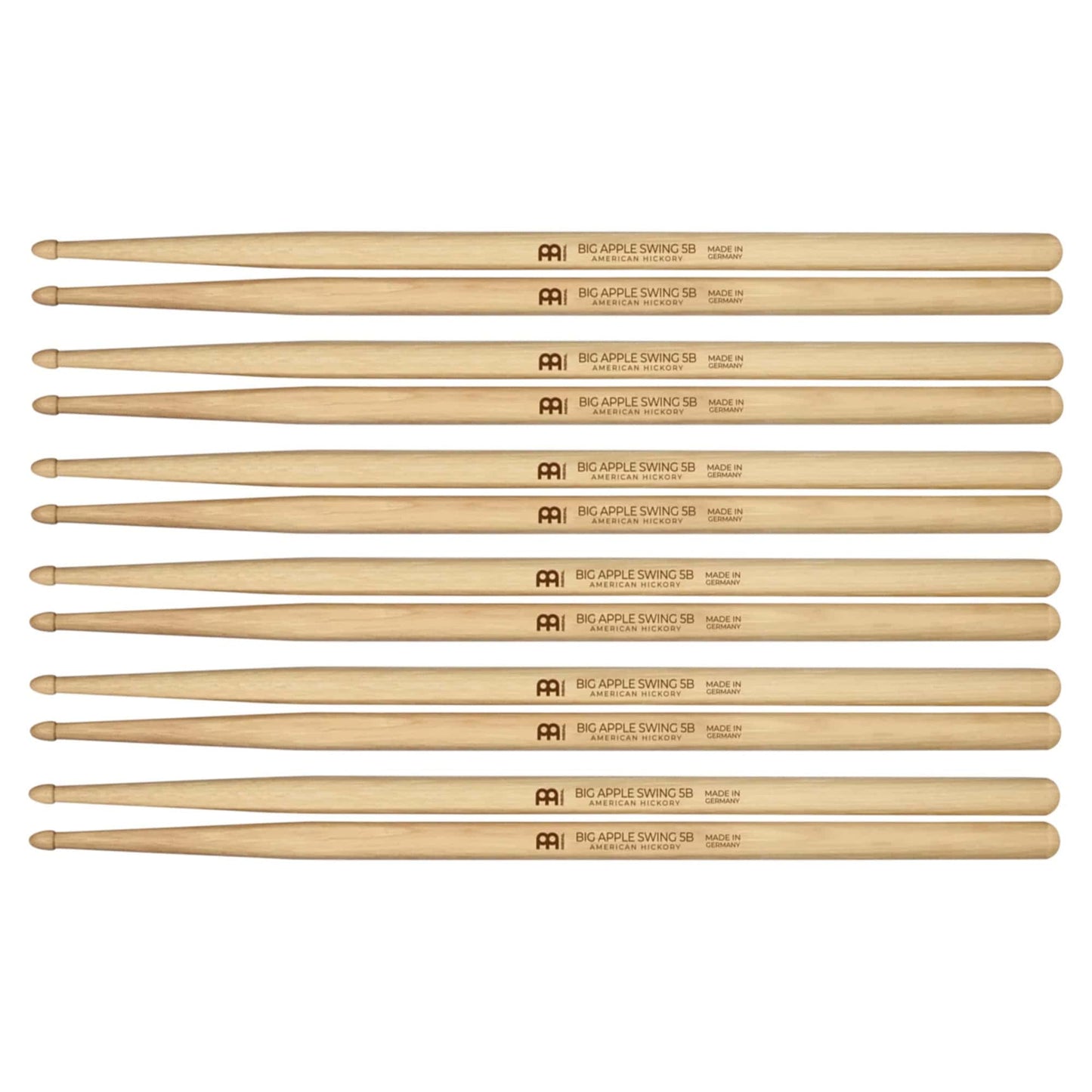 Meinl Big Apple Swing Wood Tip Drum Sticks (6 Pair Bundle) Drums and Percussion / Parts and Accessories / Drum Sticks and Mallets