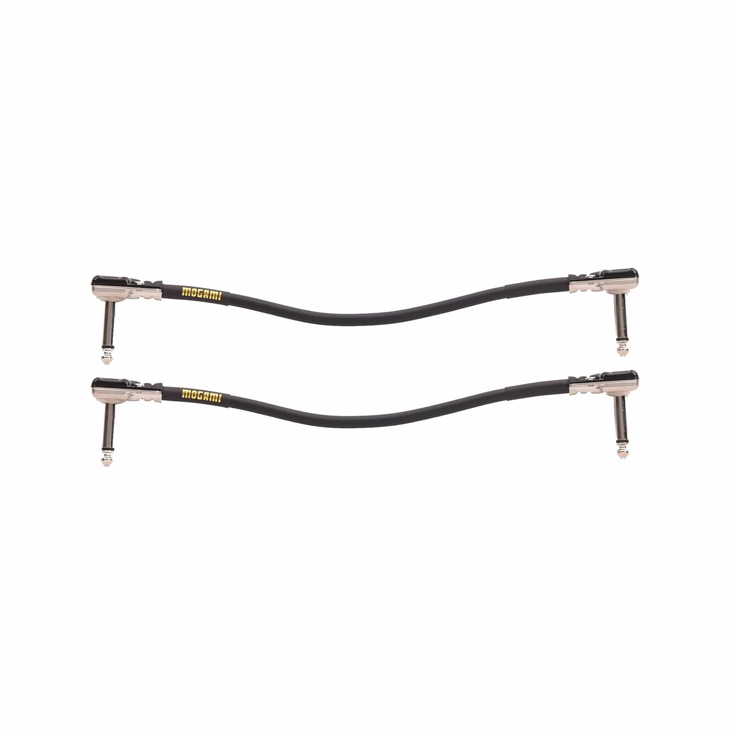 Mogami Gold Pancake Patch Instrument Cable 1' Angle-Angle 2 Pack Bundle Accessories / Cables