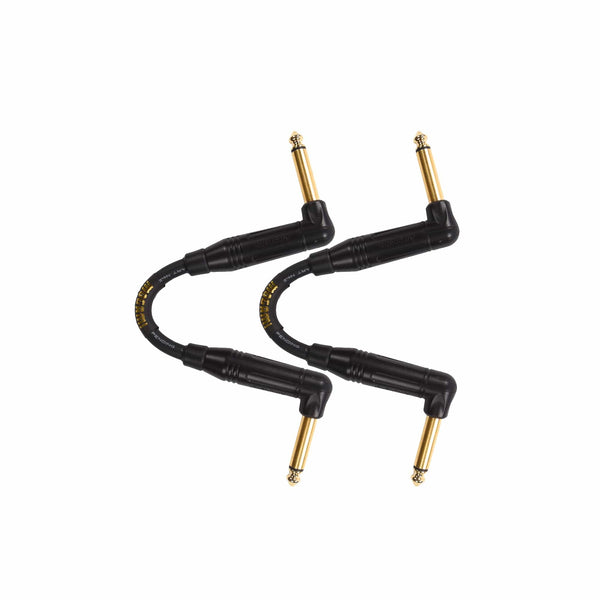 Mogami Gold Patch Instrument Cable 5" AngleAngle 2 Pack Bundle