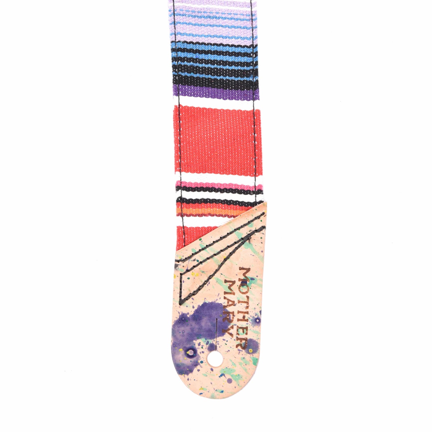 Mother Mary Purple Serape Mexican Blanket Guitar Strap Accessories / Straps