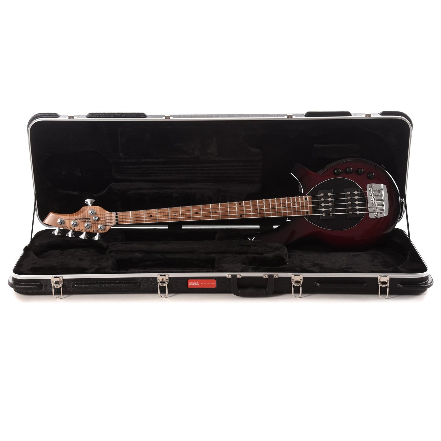 Music Man BFR Bongo 5 HH Wild Cherry Burst Roasted Figured Maple Neck Bass Guitars / 4-String