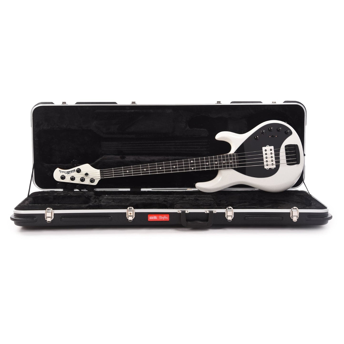 Music Man DarkRay 5 White Sparkle Bass Guitars / 5-String or More