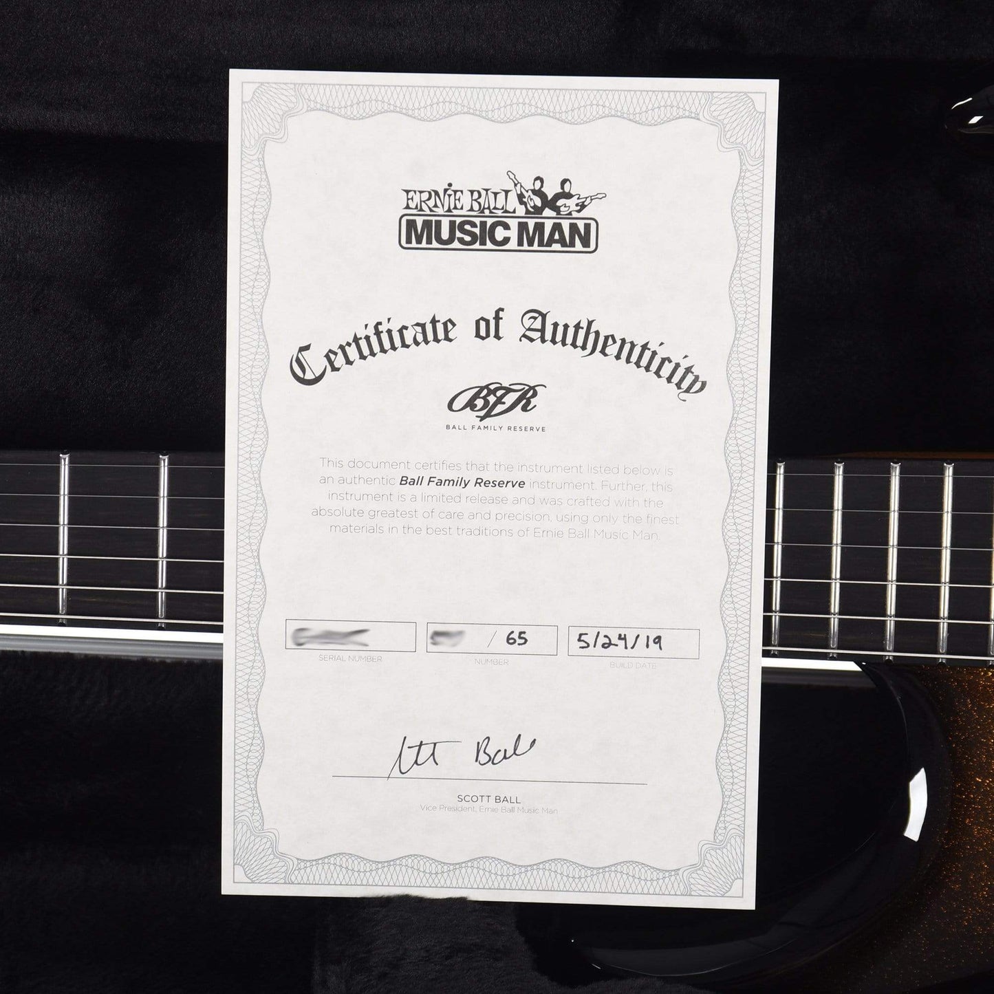 Music Man BFR Luke Shadow Gold Roasted Figured Maple Neck w/Ebony Fingerboard Electric Guitars / Solid Body