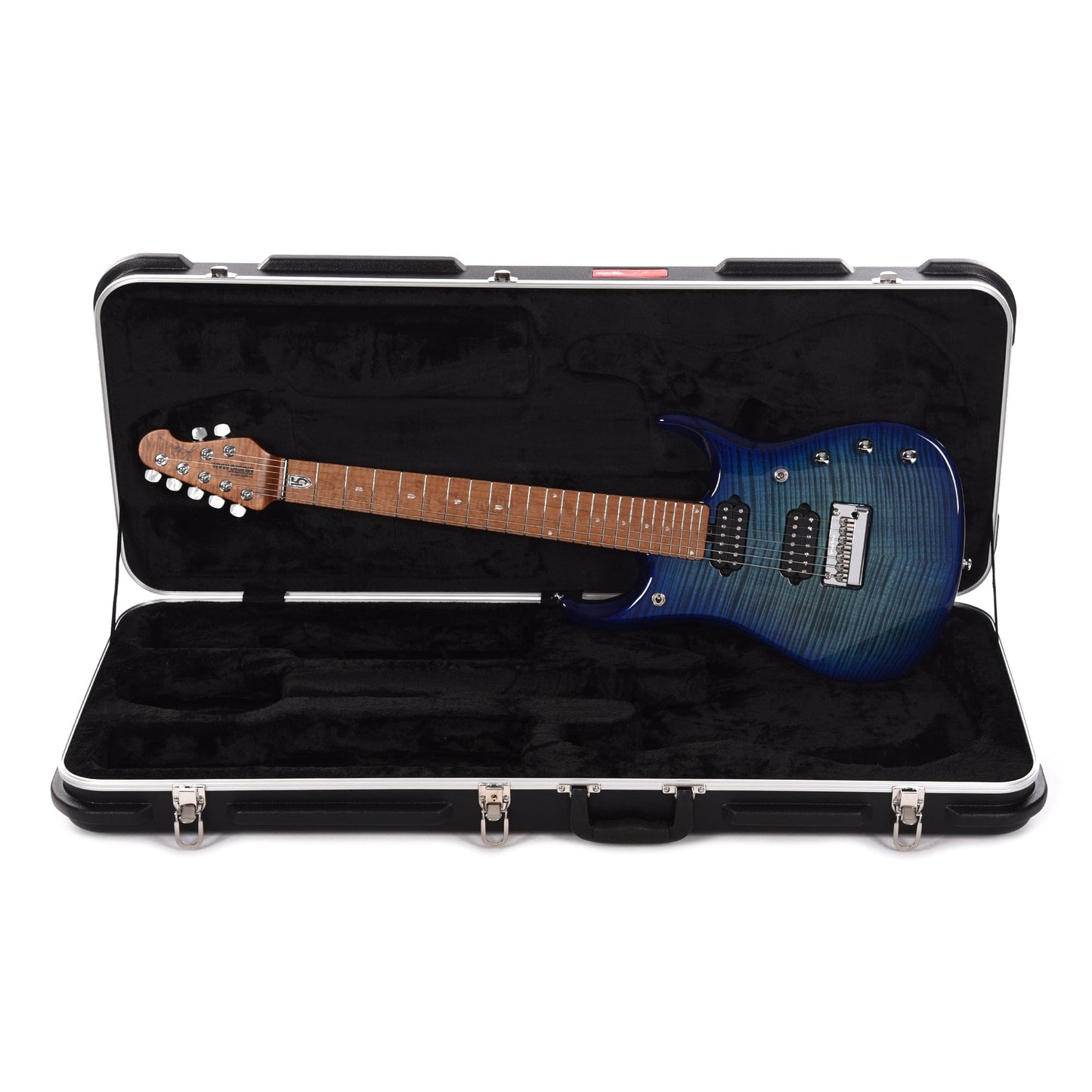 Music Man JP15 7 String Cerulean Paradise Flame w/Figured Roasted Maple Neck Electric Guitars / Solid Body