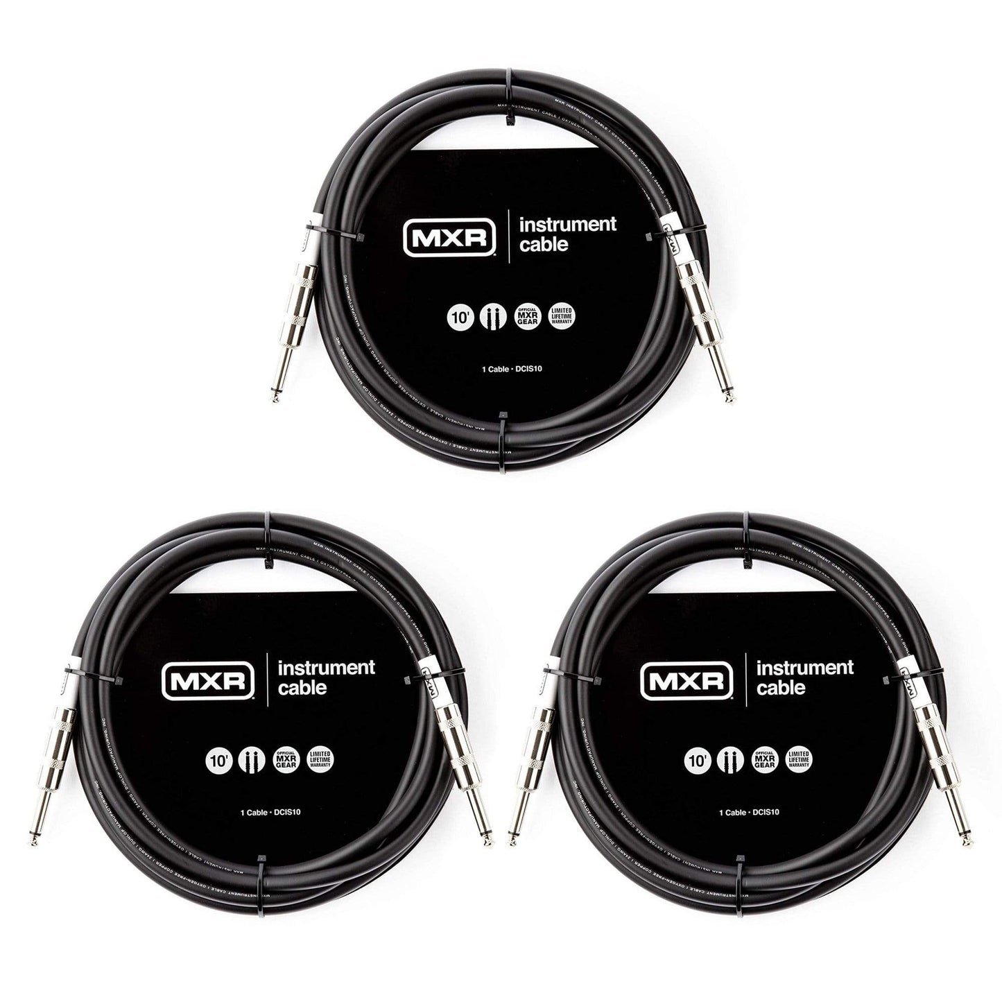 MXR DCIS 10ft Instrument Cable 3 Pack Bundle Accessories / Cables
