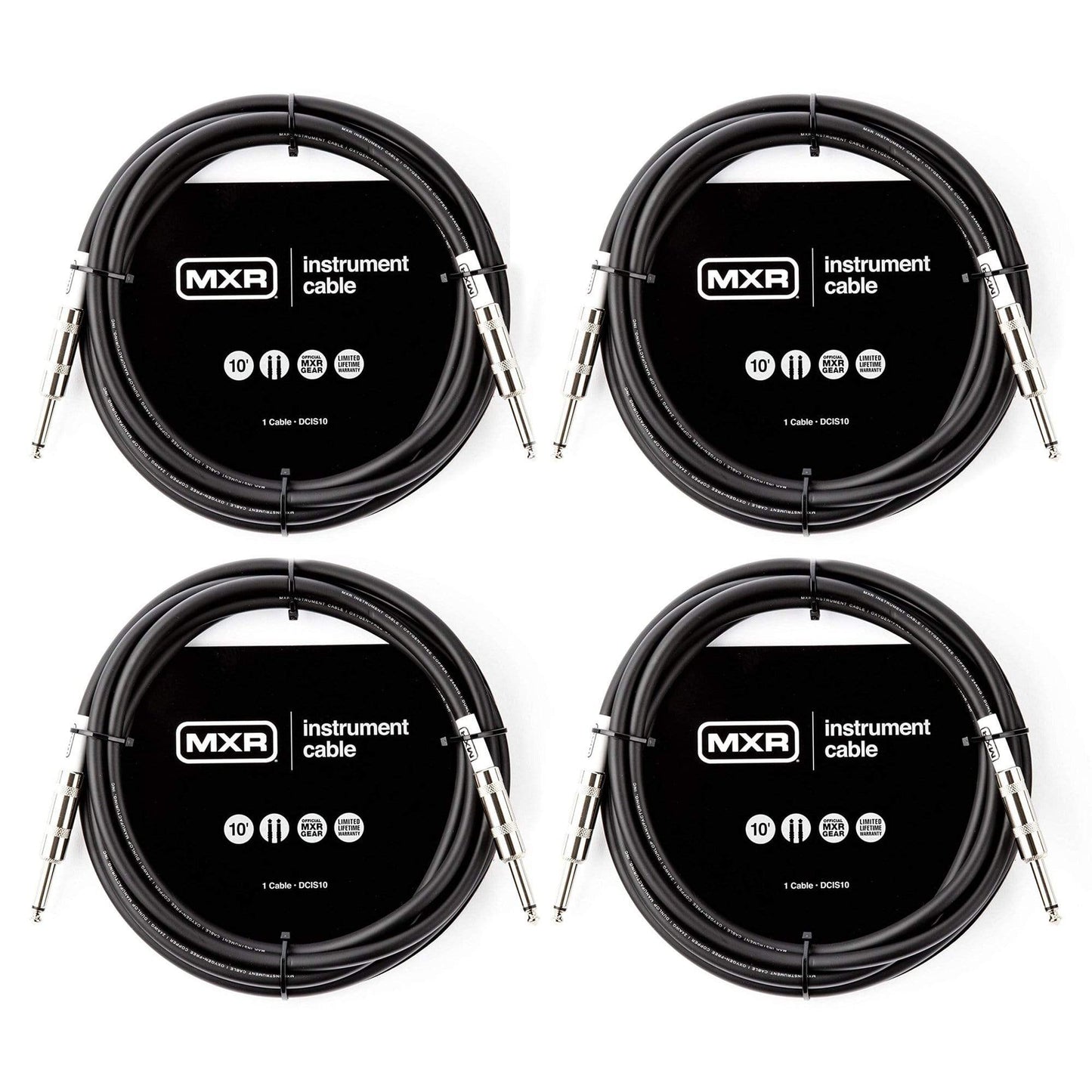 MXR DCIS 10ft Instrument Cable 4 Pack Bundle Accessories / Cables