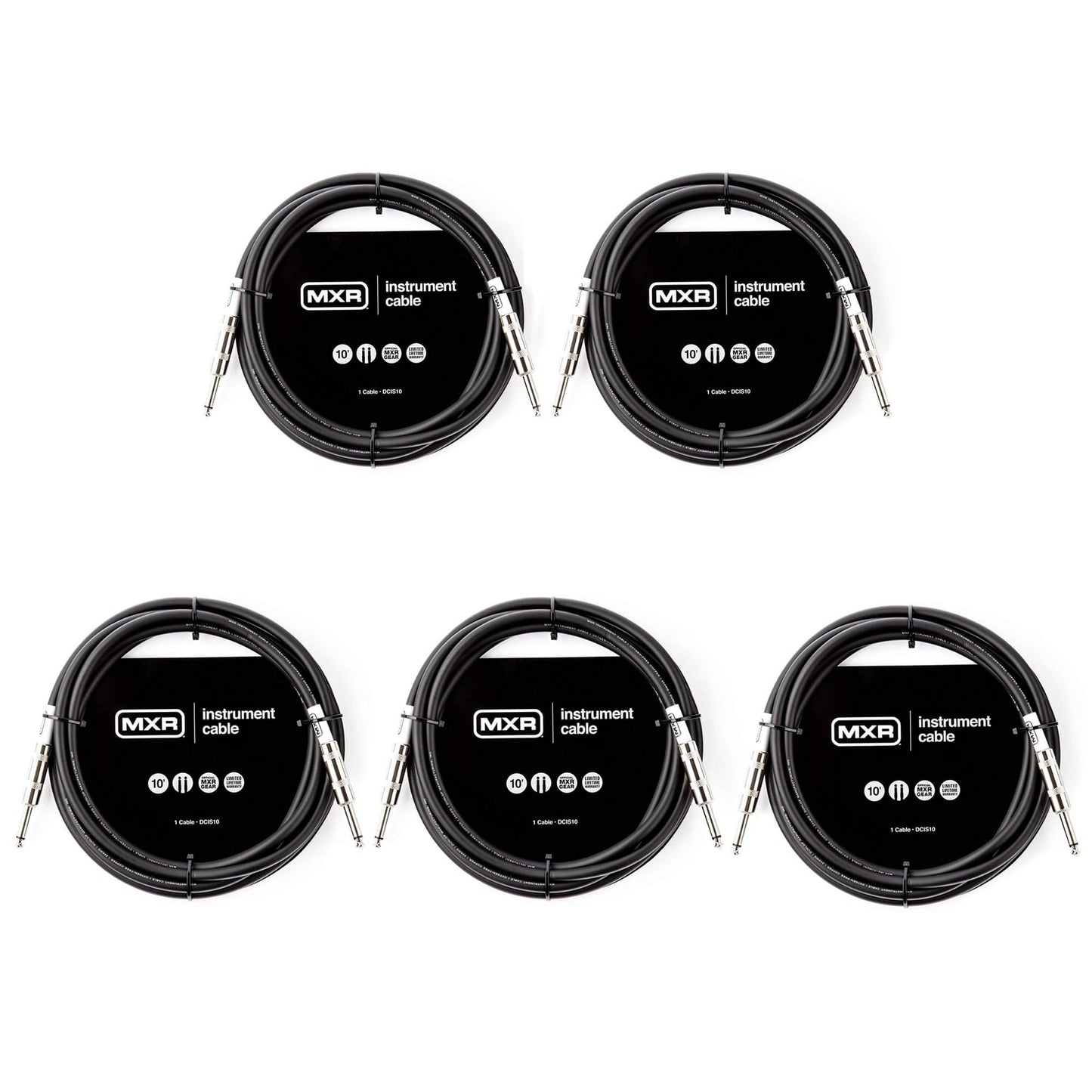 MXR DCIS 10ft Instrument Cable 5 Pack Bundle Accessories / Cables