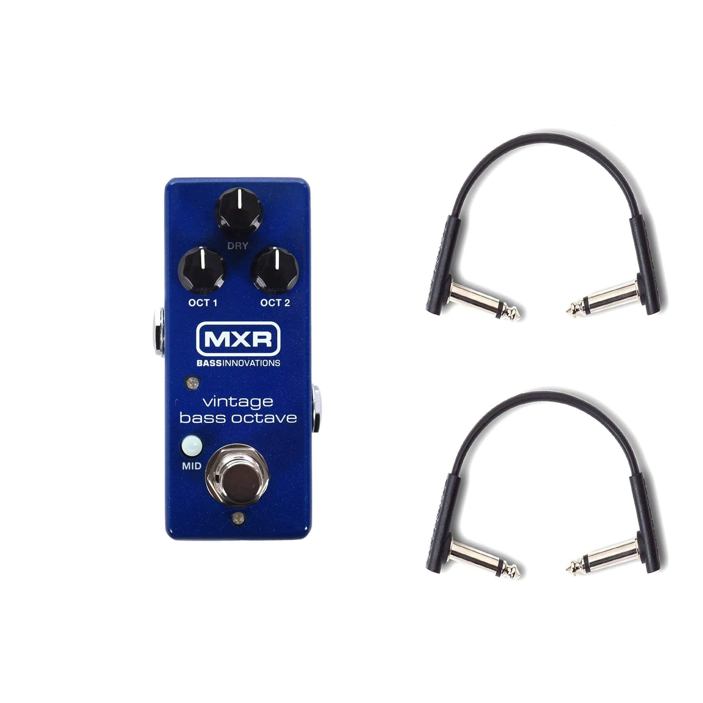 MXR Vintage Bass Octave w/RockBoard Flat Patch Cables Bundle Effects and Pedals / Bass Pedals