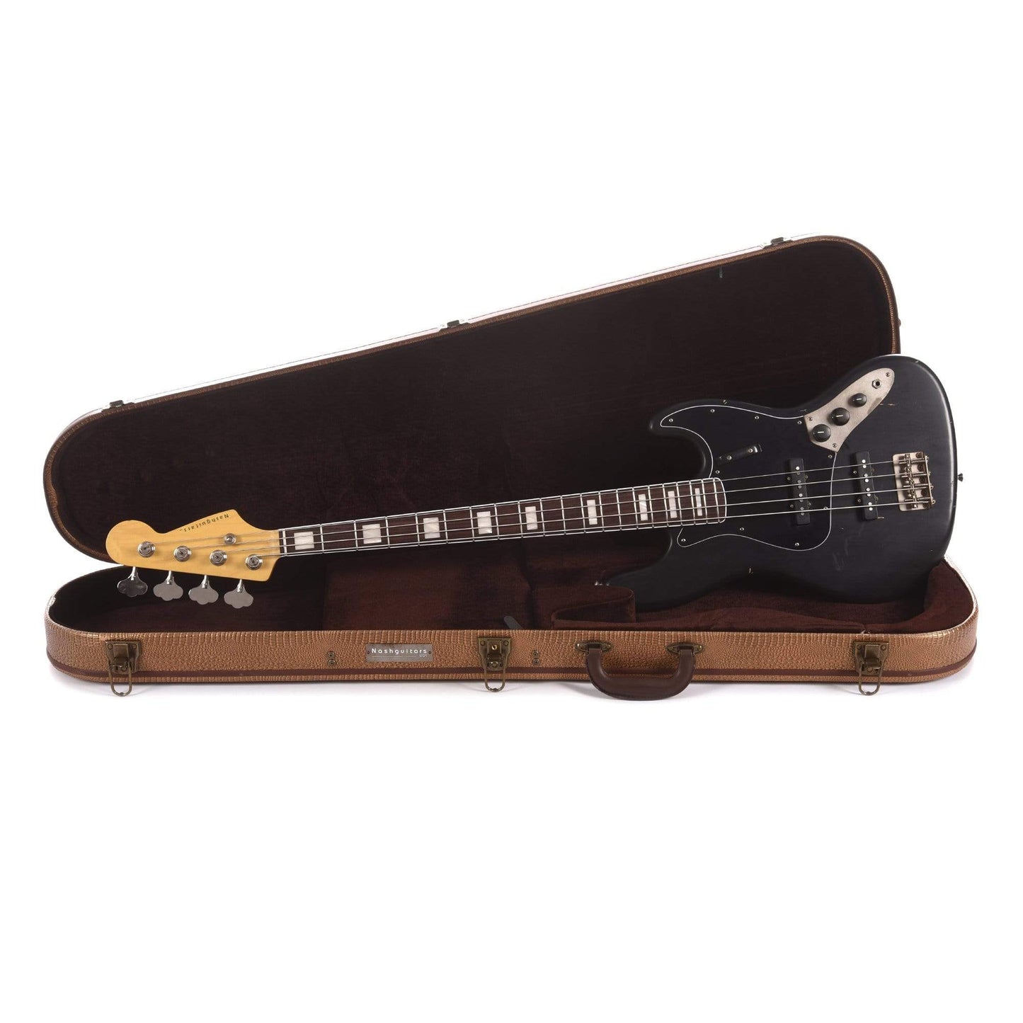 Nash JB-63 Black Light Relic w/Block Inlays, 3-Ply Black Pickguard, & Lollar Pickups Bass Guitars / 4-String