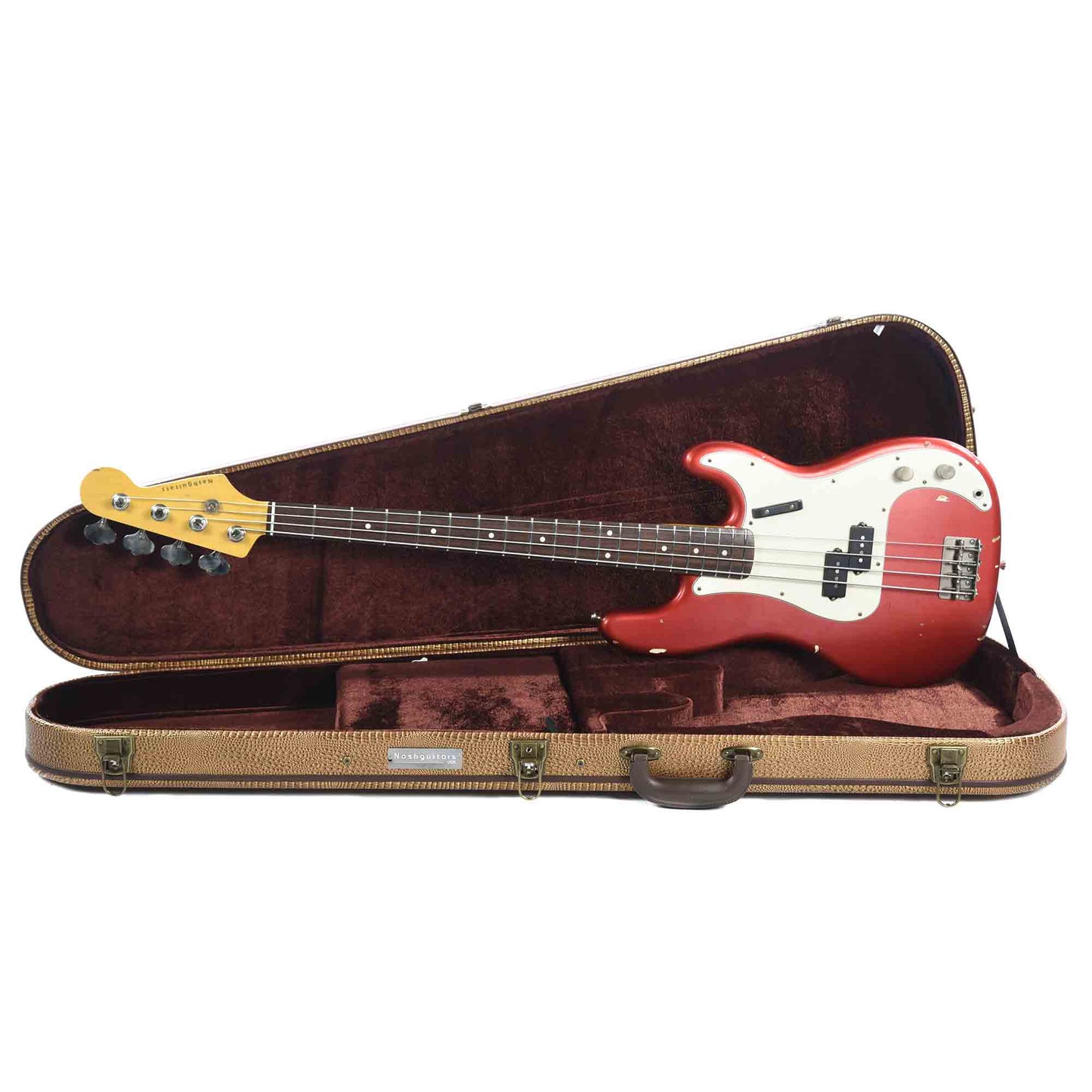 Nash PB-63 Ash Candy Apple Red Relic w/3-Ply White Pickguard & Lollar Pickups Electric Guitars / Solid Body