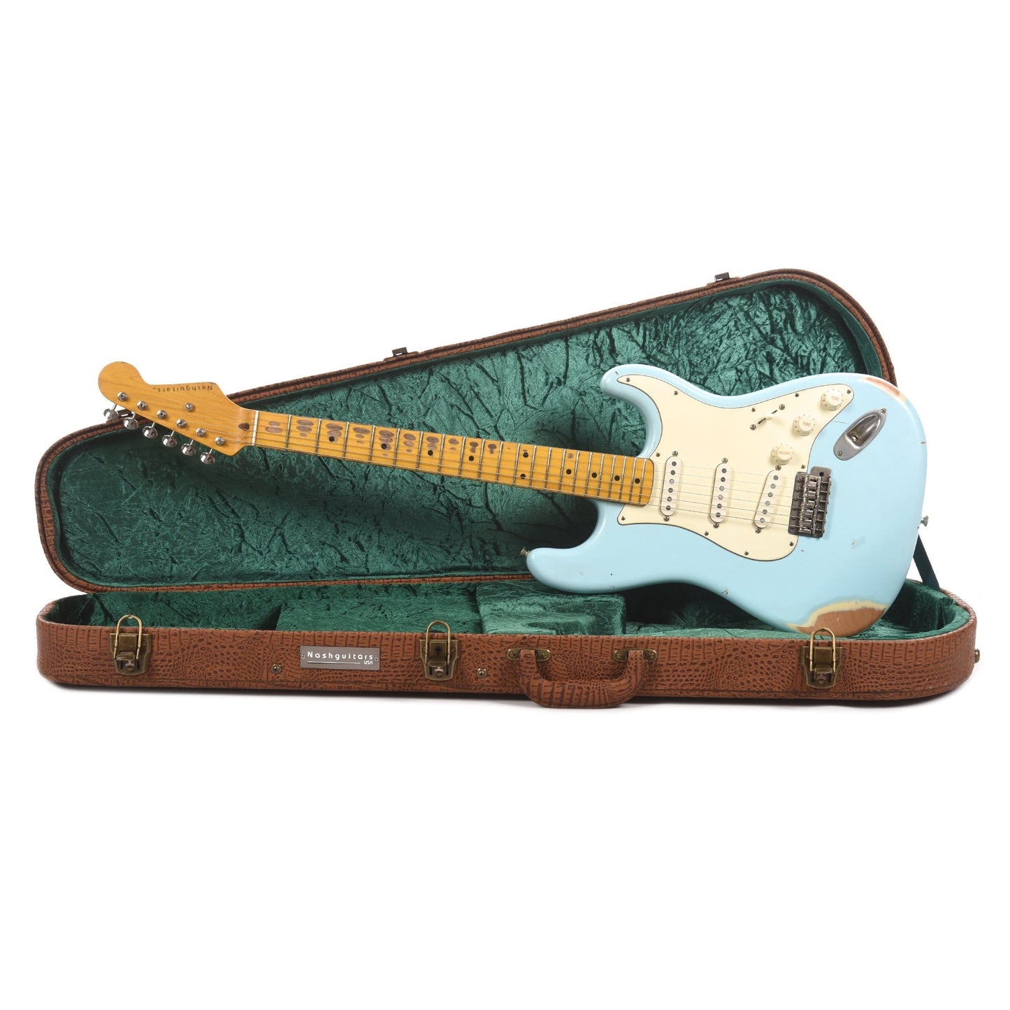 Nash S-57 Sonic Blue Medium Relic w/3-Ply White Pickguard & Lollar Pickups Electric Guitars / Solid Body