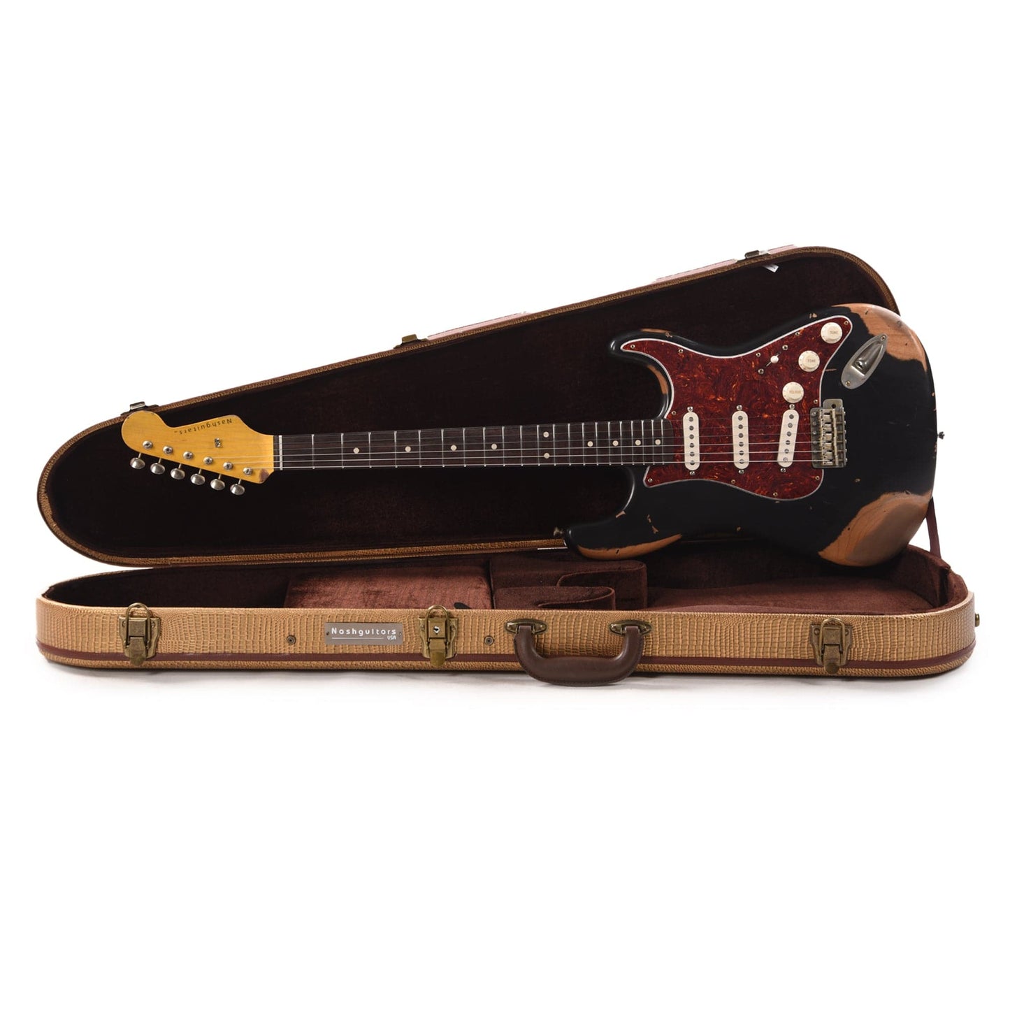 Nash S-63 Black Heavy Relic w/4-Ply Tortoise Pickguard & Lollar Pickups Electric Guitars / Solid Body