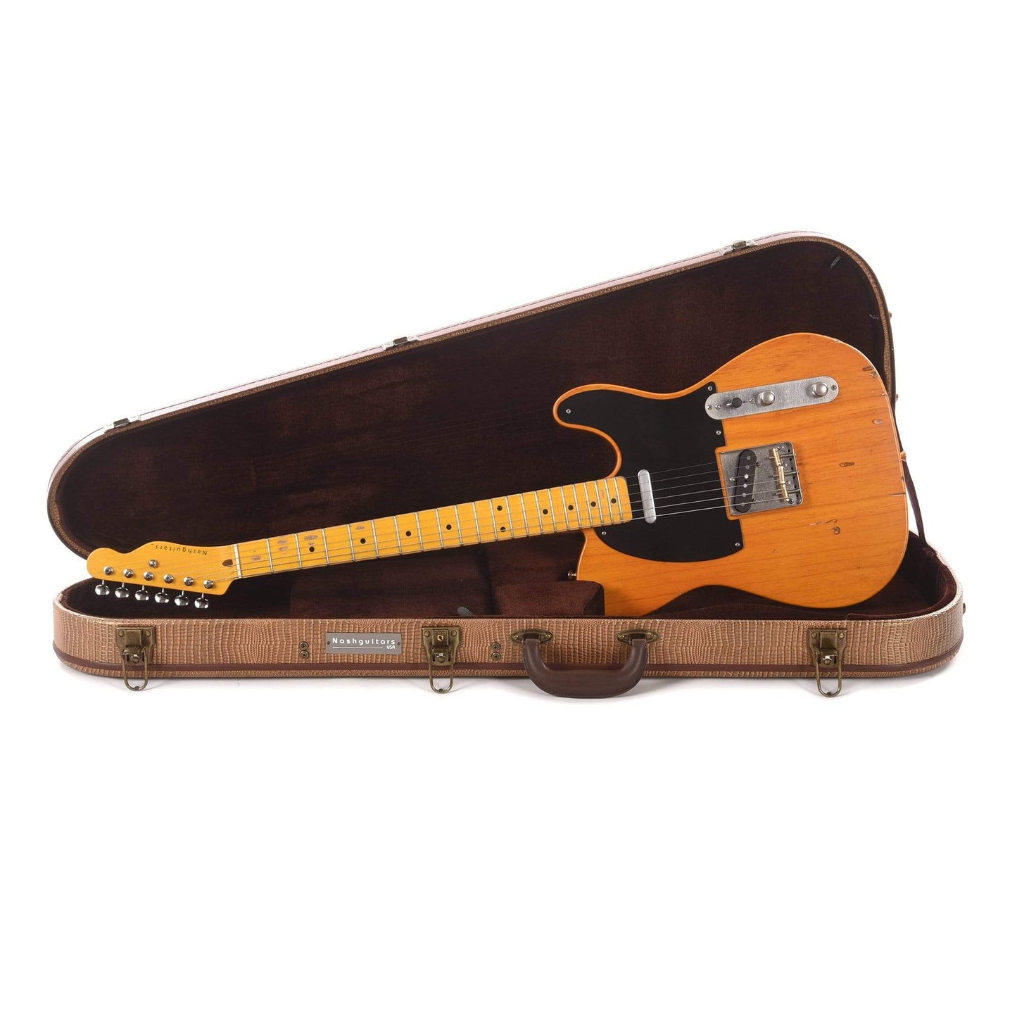 Nash T-52 Amber Light Relic w/Lollar Pickups, 1-Ply Black Pickguard Electric Guitars / Solid Body