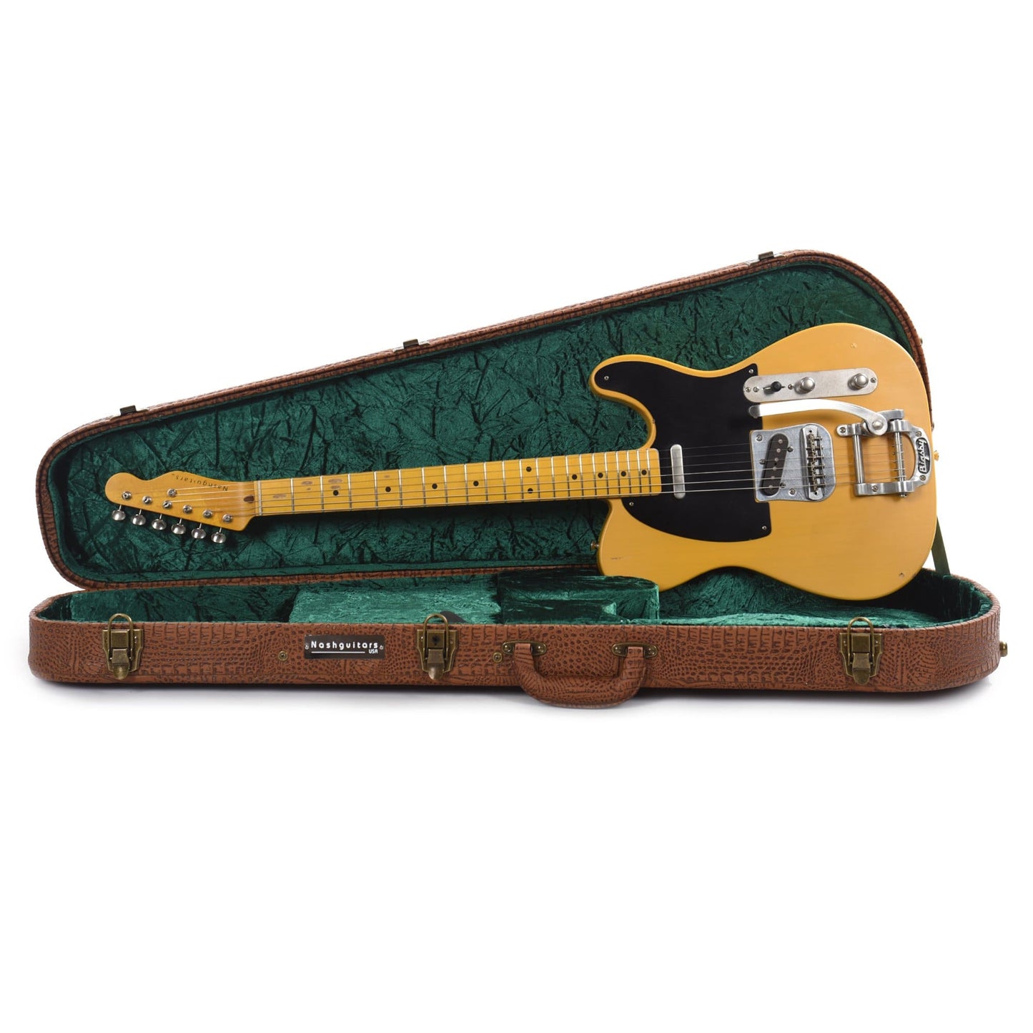 Nash T-52 Butterscotch Blonde Light Relic w/1-Ply Black Pickguard, Lollar Pickups, & Bigsby Electric Guitars / Solid Body