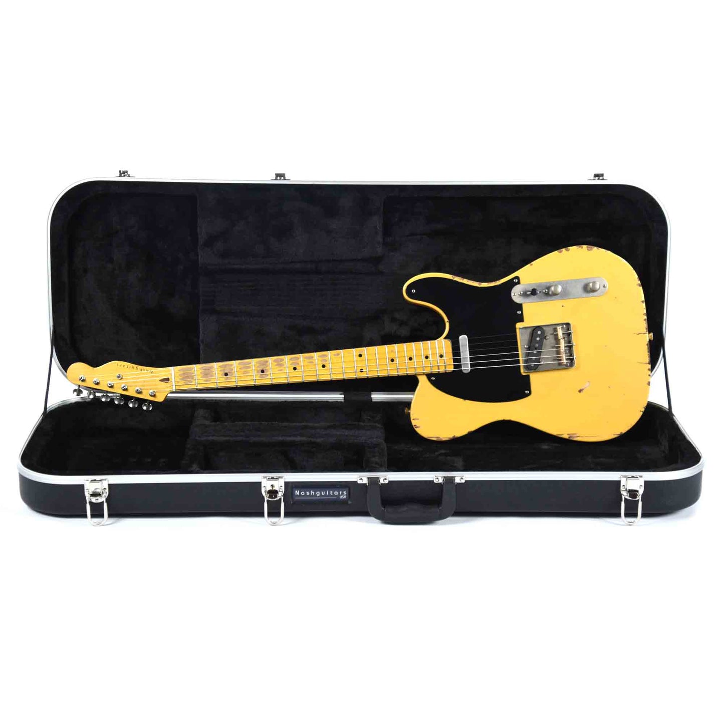 Nash T-52 Butterscotch Blonde Medium Relic V-Neck w/1-Ply Black Pickguard & Lollar Pickups Electric Guitars / Solid Body