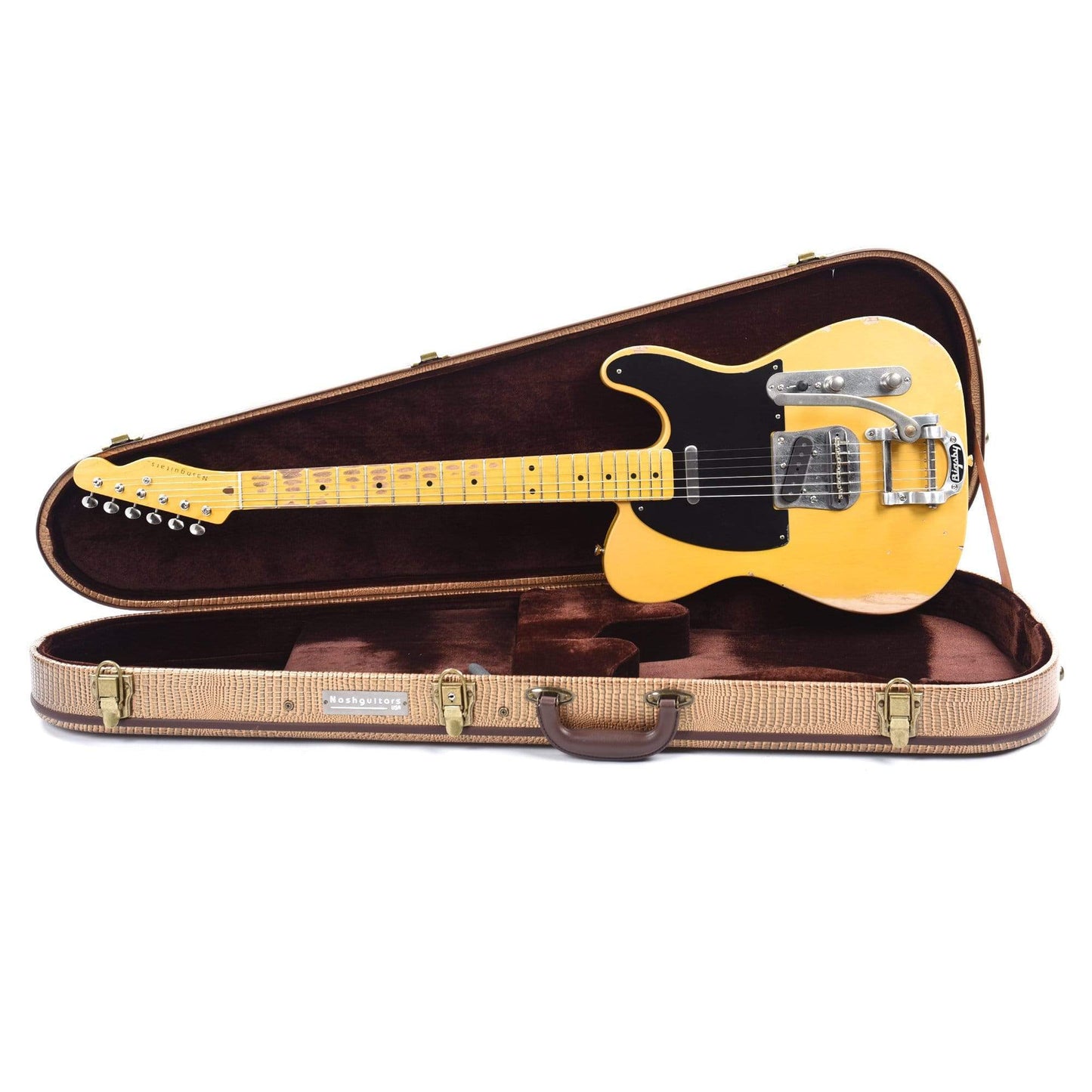 Nash T-52 Butterscotch Blonde Medium Relic w/1-Ply Black Pickguard, Lollar Pickups, & Bigsby Electric Guitars / Solid Body