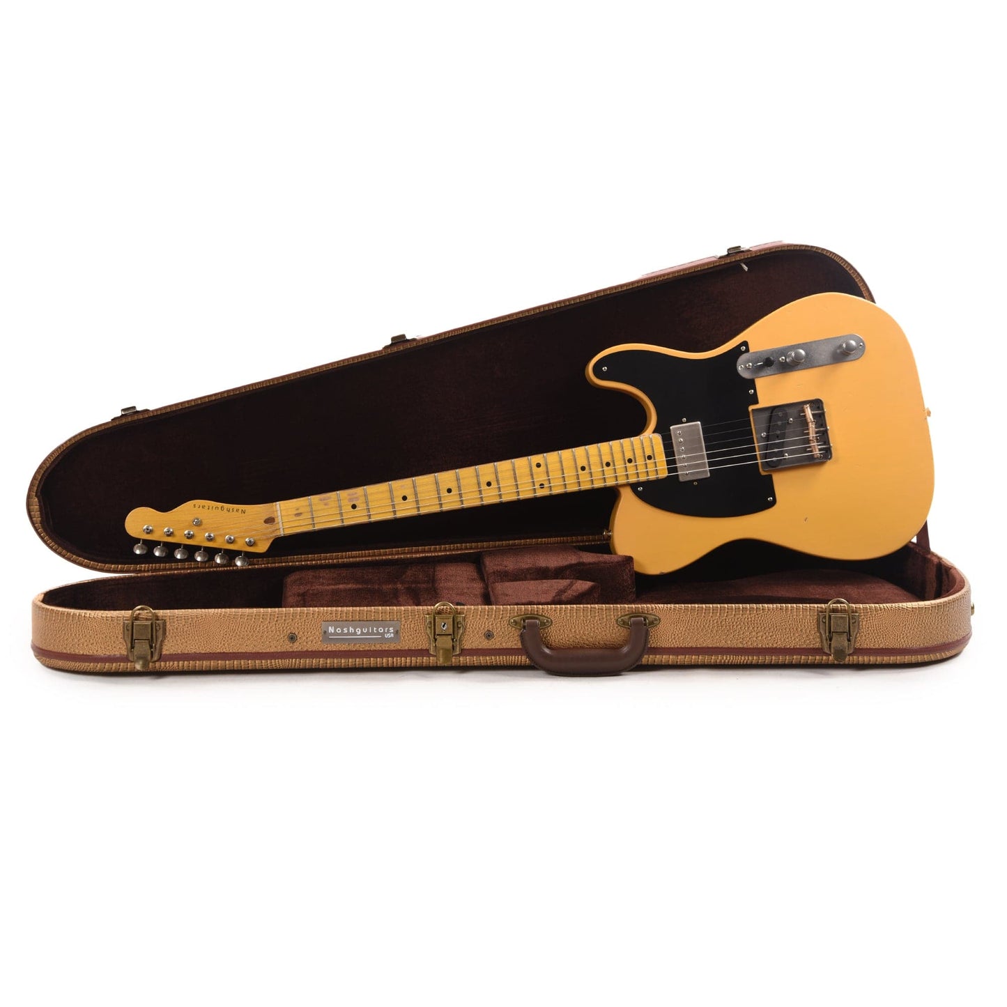Nash T-52 HS Butterscotch Blonde Light Relic w/1-Ply Black Pickguard & Lollar Pickups Electric Guitars / Solid Body