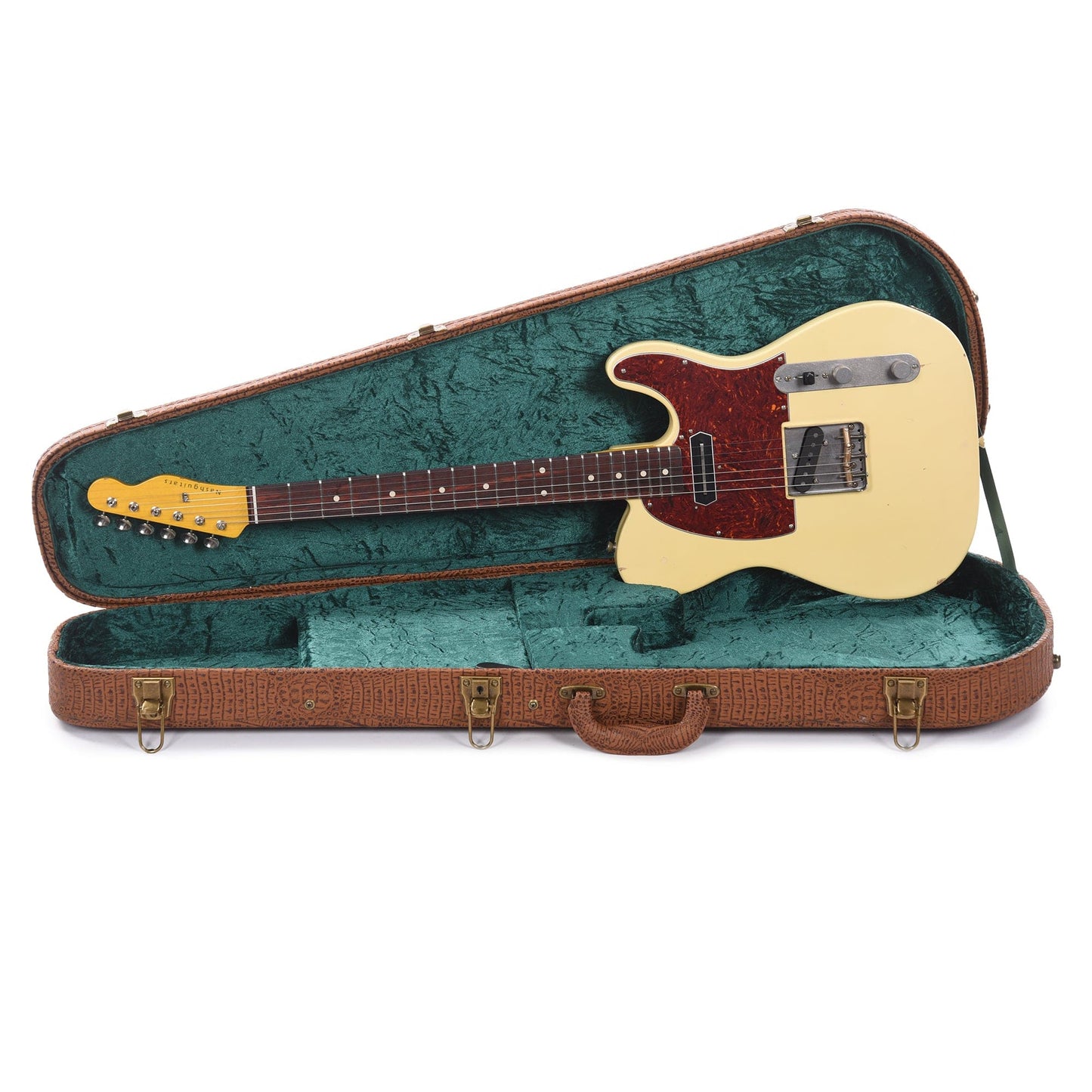 Nash T-63 Ash Vintage White Light Relic w/4-Ply Tortoise Pickguard, & Lollar Charlie Christian Neck Pickup Electric Guitars / Solid Body
