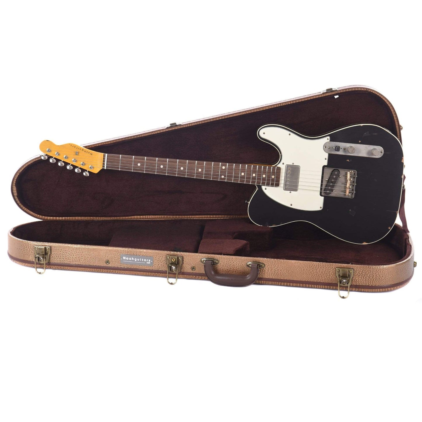 Nash T-63 HB Alder Double Bound Black Light Relic w/3-Ply White Pickguard, Lollar Special T & Imperial Humbucker Electric Guitars / Solid Body