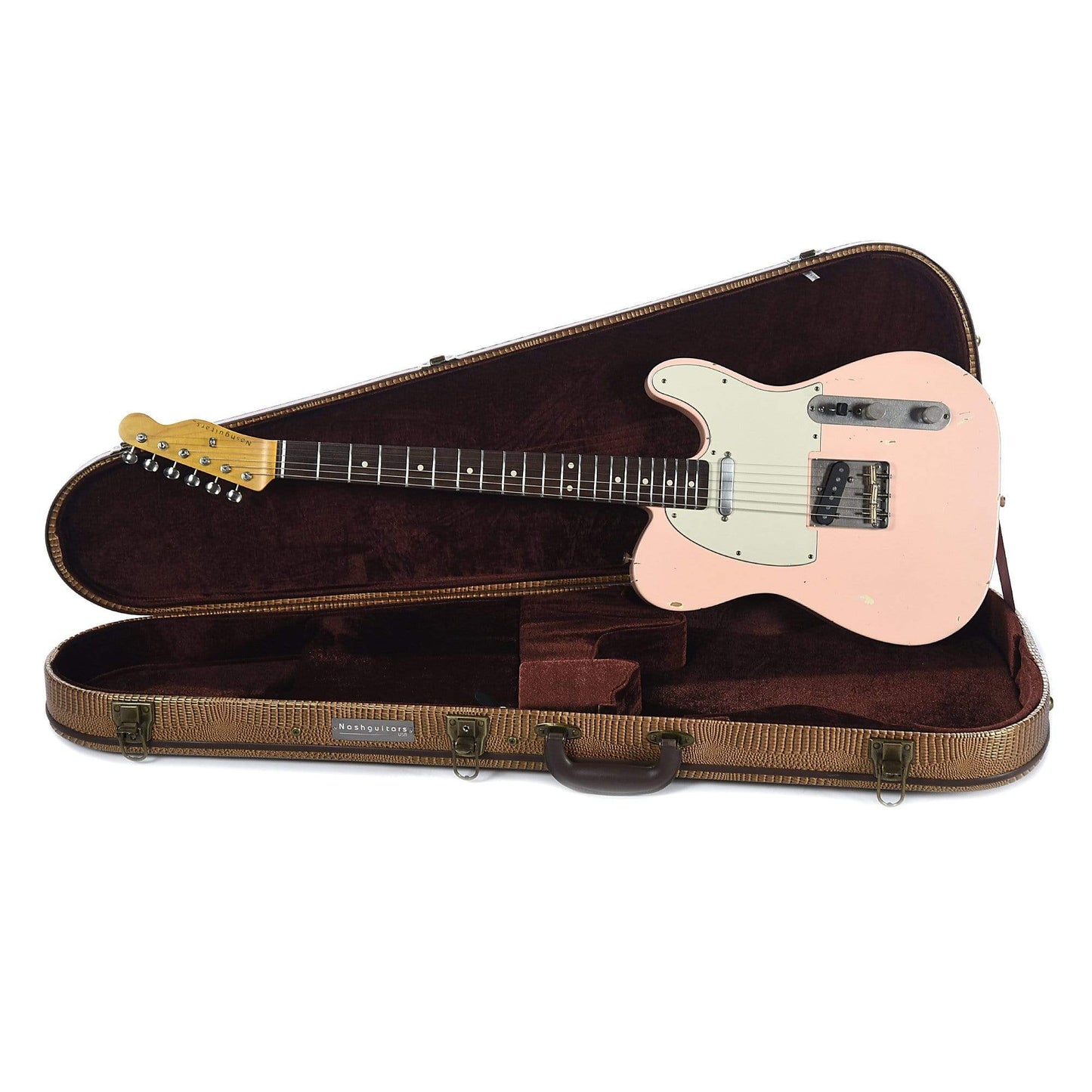Nash T-63 Shell Pink Light Relic w/3-Ply Mint Pickguard & Lollar Pickups Electric Guitars / Solid Body