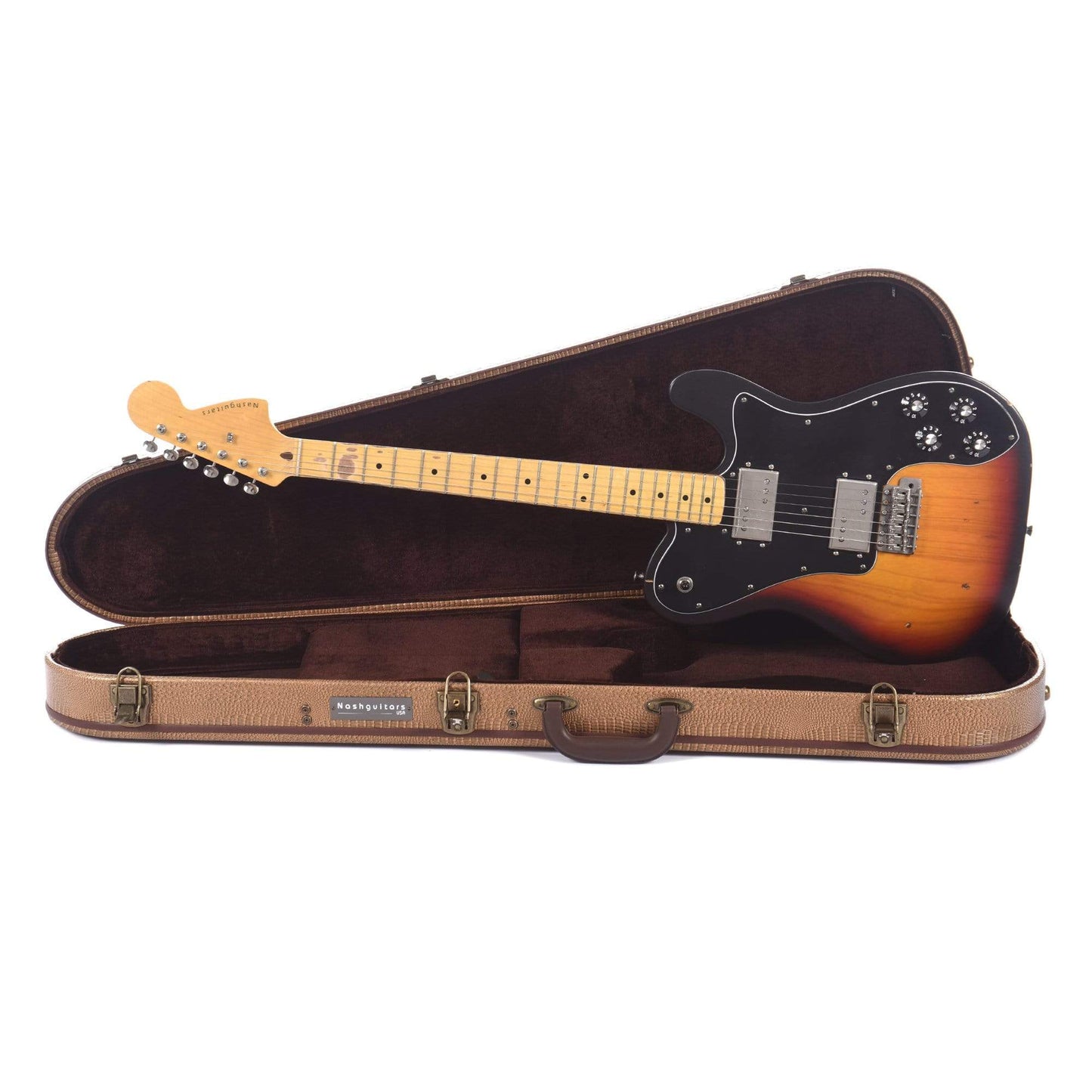 Nash T-72 Deluxe Ash 3-Tone Sunburst Light Relic w/3-Ply Black Pickguard & Lollar Pickups Electric Guitars / Solid Body