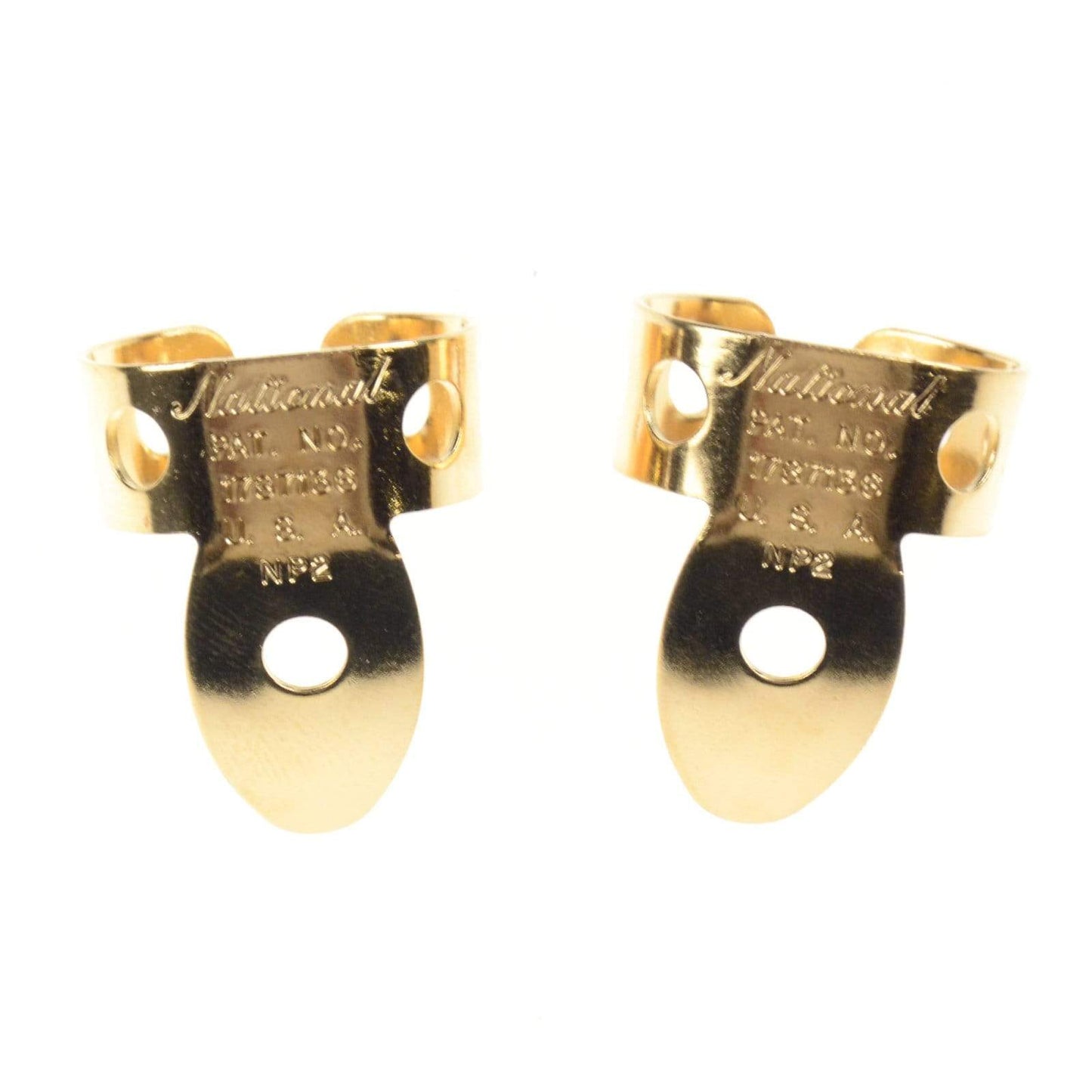 National Picks Metal Finger Pick Vintage Gold 2 Pack Accessories / Picks