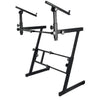 On Stage Stands Pro Heavy-Duty Folding Z Keyboard Stand - 2 Tier Keyboards and Synths / Keyboard Accessories / Stands