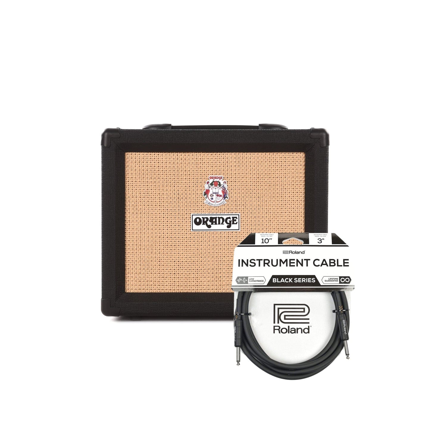 Orange 1x12 Closed Back Cabinet Black 60W 16 ohm w/Celestion Vintage 30 Speaker and (1) Cable Bundle Amps / Guitar Cabinets